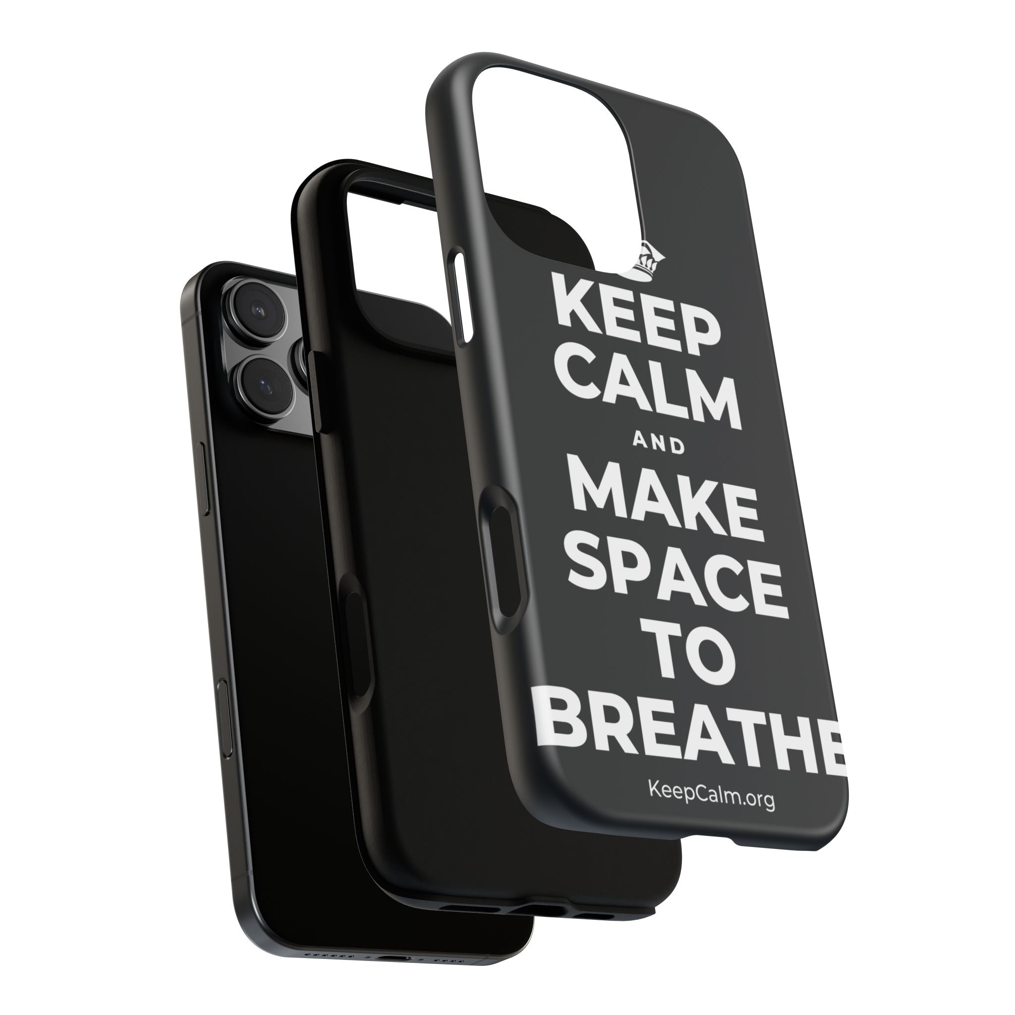 KEEP CALM AND MAKE SPACE TO BREATHE Phone Case (Dark)