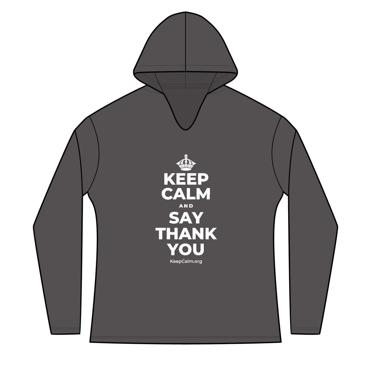 KEEP CALM AND SAY THANK YOU Women's Long Sleeve Hoodie