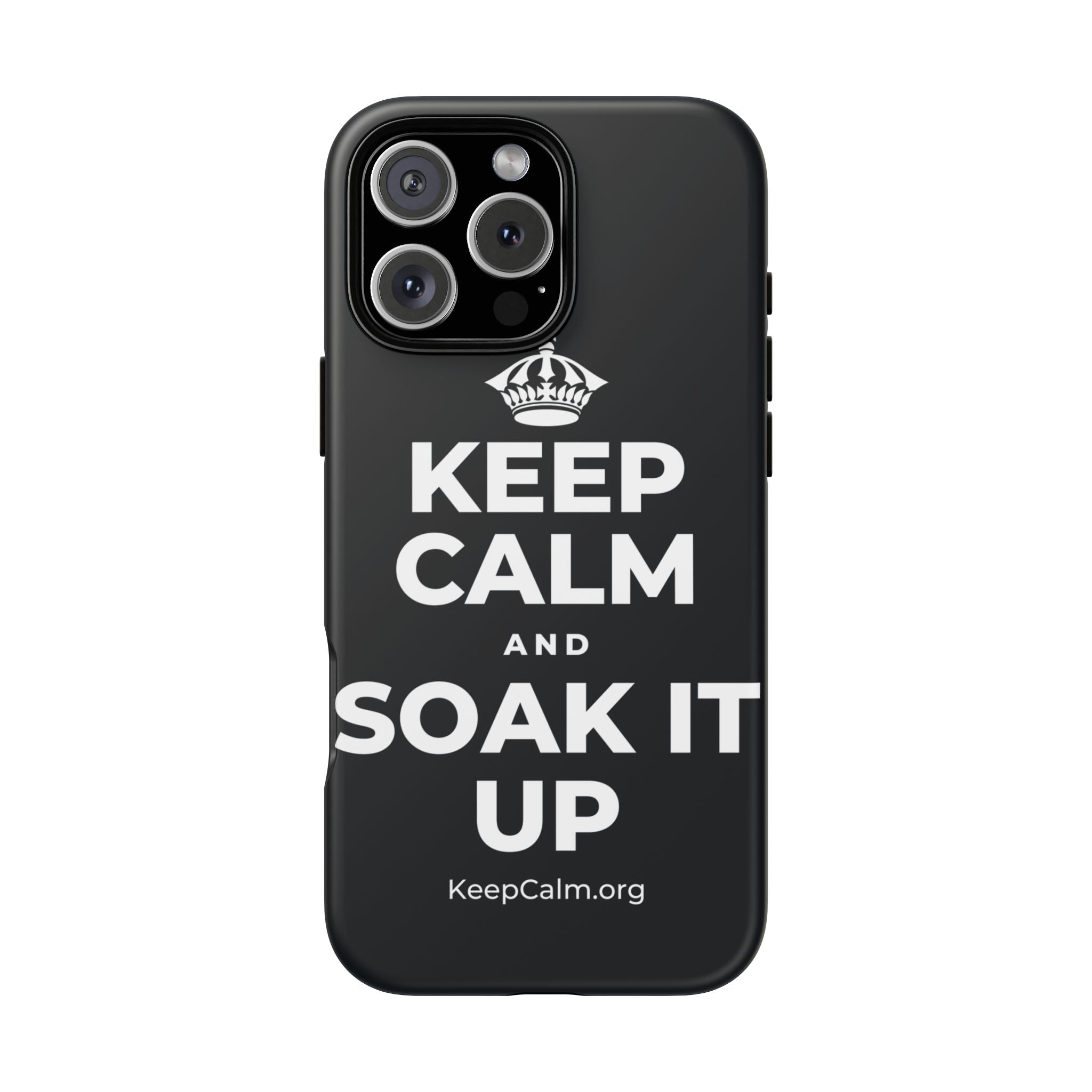 KEEP CALM AND SOAK IT UP Phone Case (Dark)
