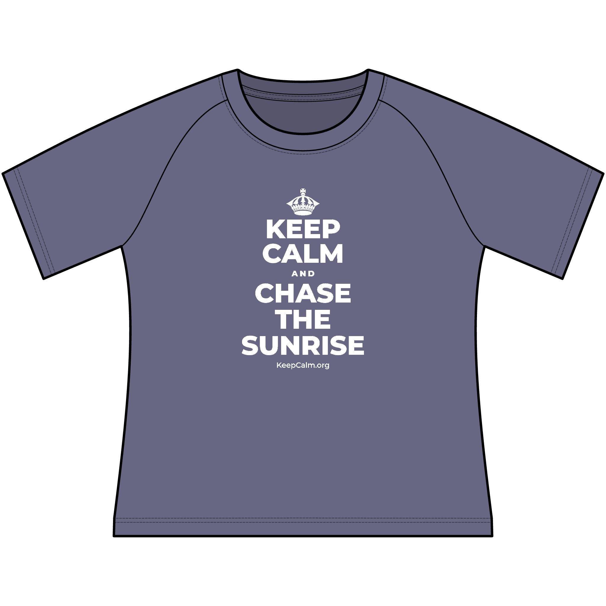 KEEP CALM AND CHASE THE SUNRISE Women's Raglan Tee