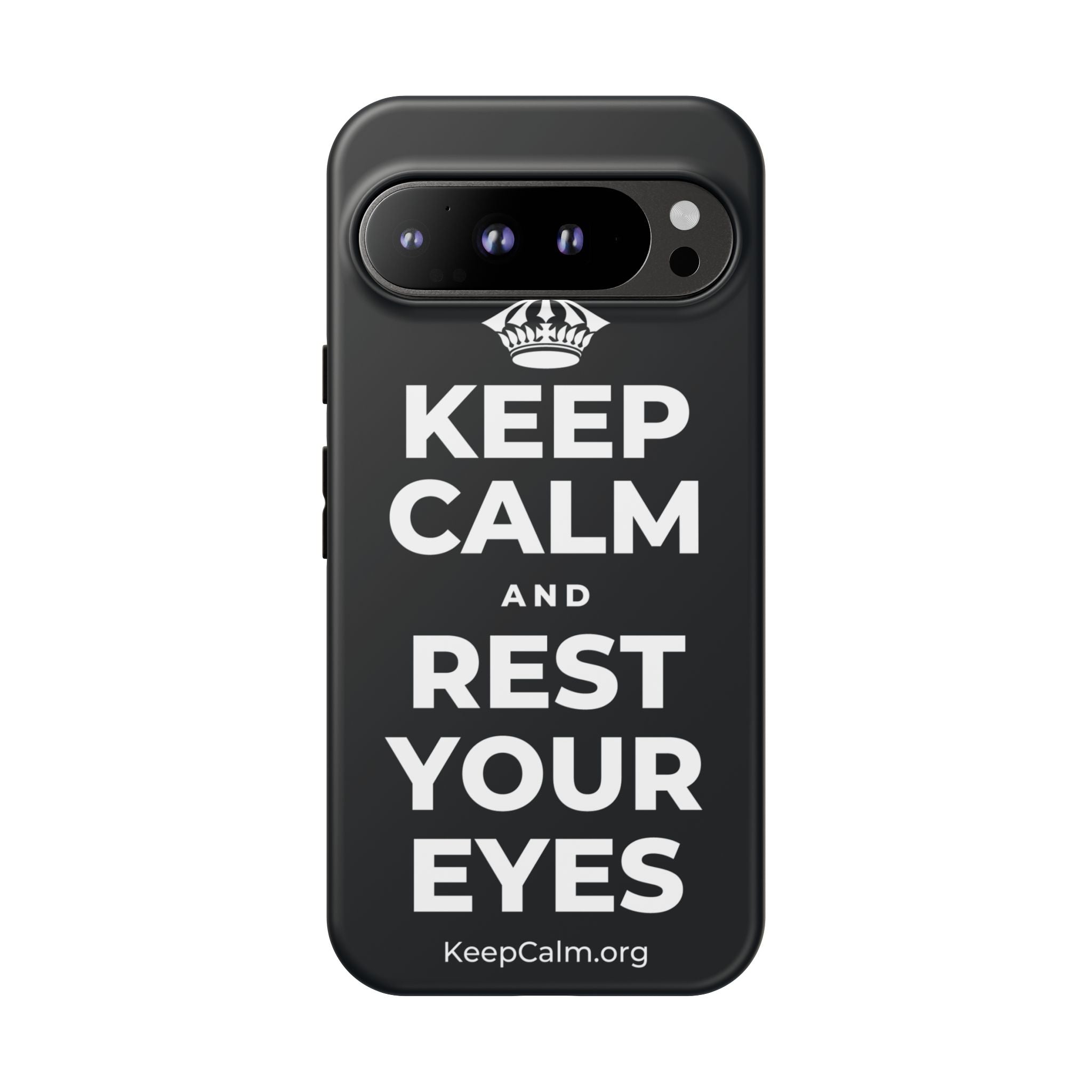 KEEP CALM AND REST YOUR EYES Phone Case (Dark)