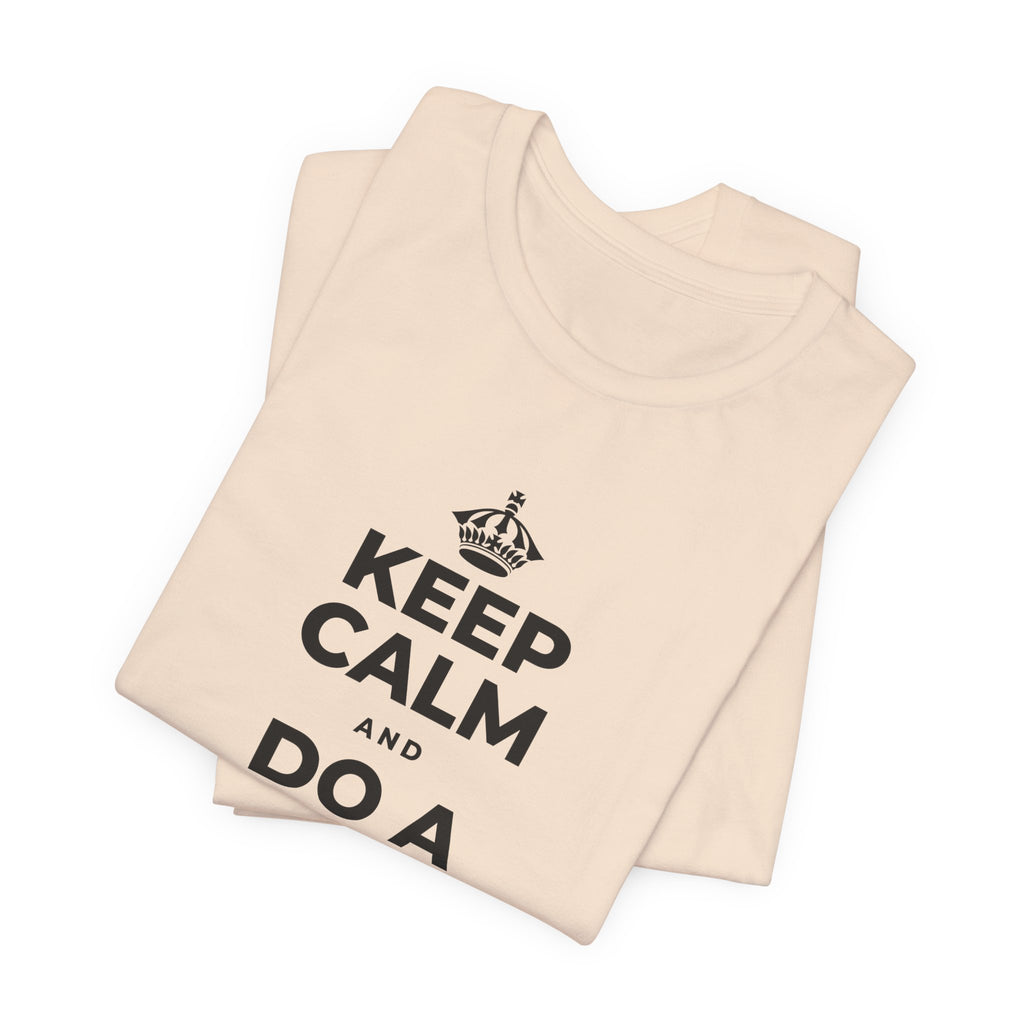 KEEP CALM AND DO A SMALL GOOD DEED T-Shirt (Soft Cream–Heather Mauve)