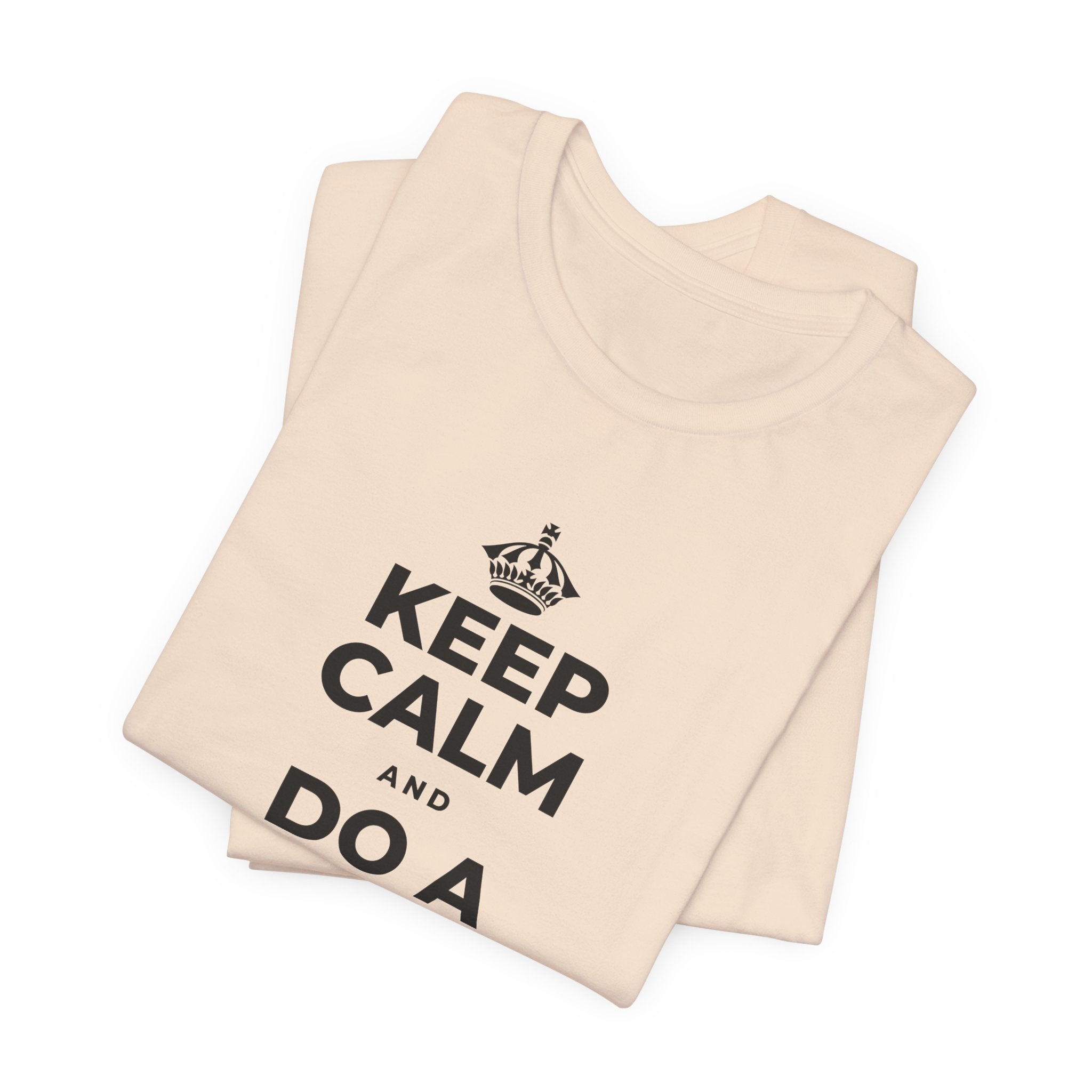 KEEP CALM AND DO A SMALL GOOD DEED T-Shirt (Soft Cream–Heather Mauve)