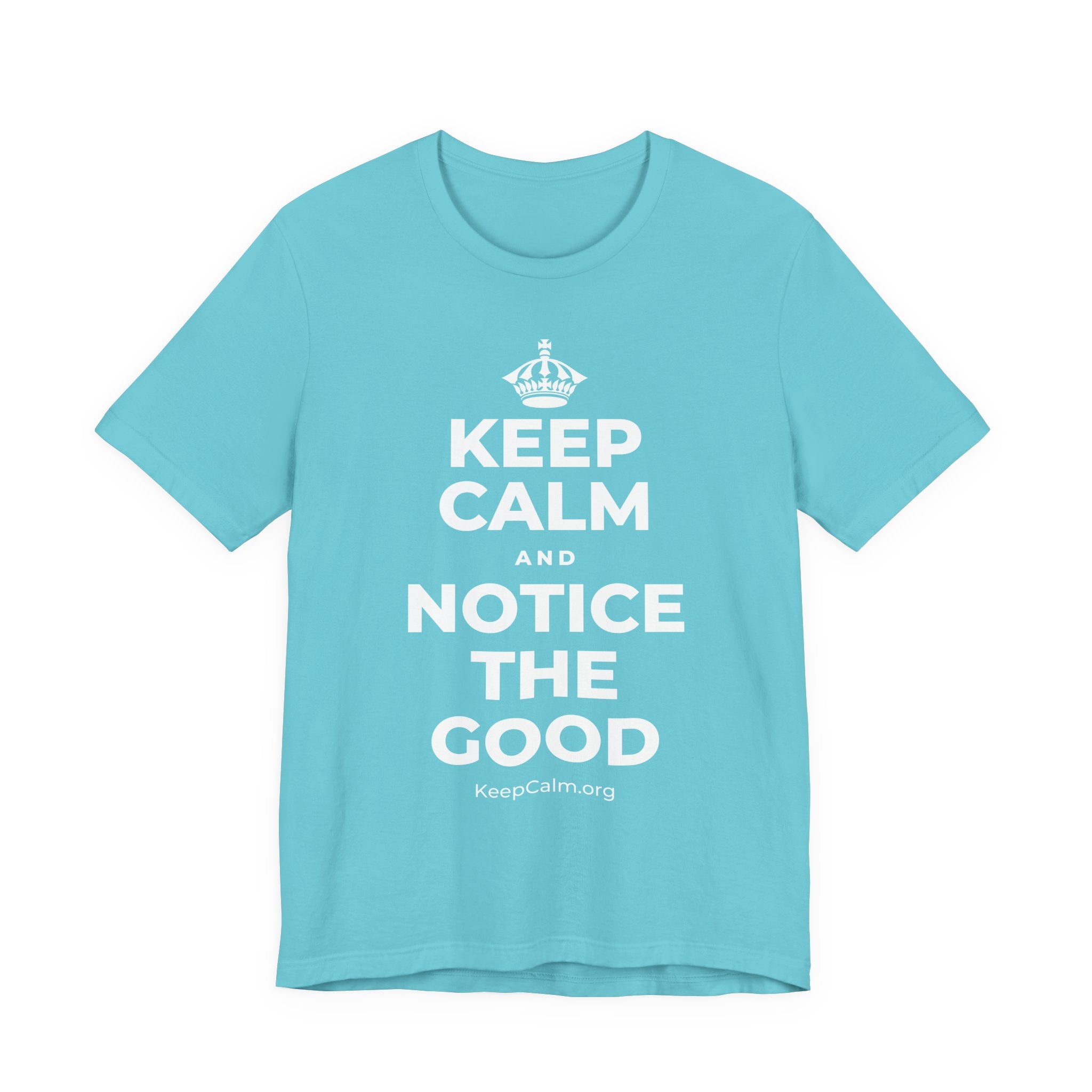 KEEP CALM AND NOTICE THE GOOD T-Shirt (Soft Cream–Heather Mauve)