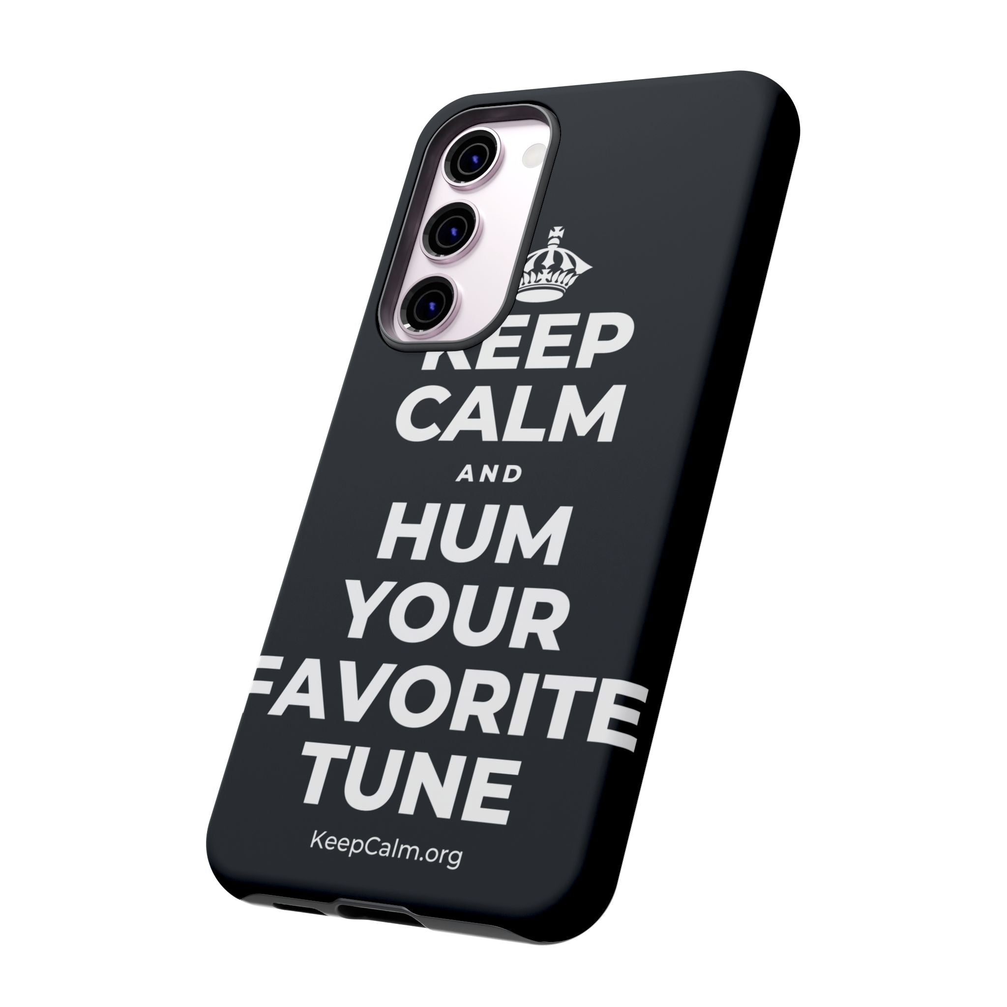 KEEP CALM AND HUM YOUR FAVORITE TUNE Phone Case (Dark)