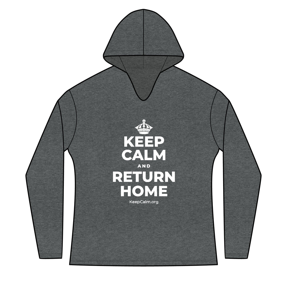 KEEP CALM AND RETURN HOME Women's Long Sleeve Hoodie