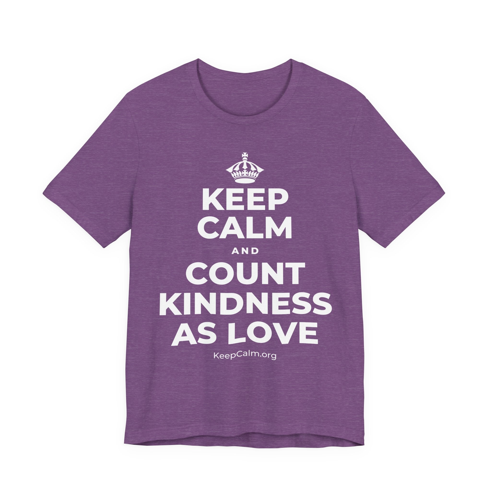 KEEP CALM AND COUNT KINDNESS AS LOVE T-Shirt (Baby Blue–Silver)