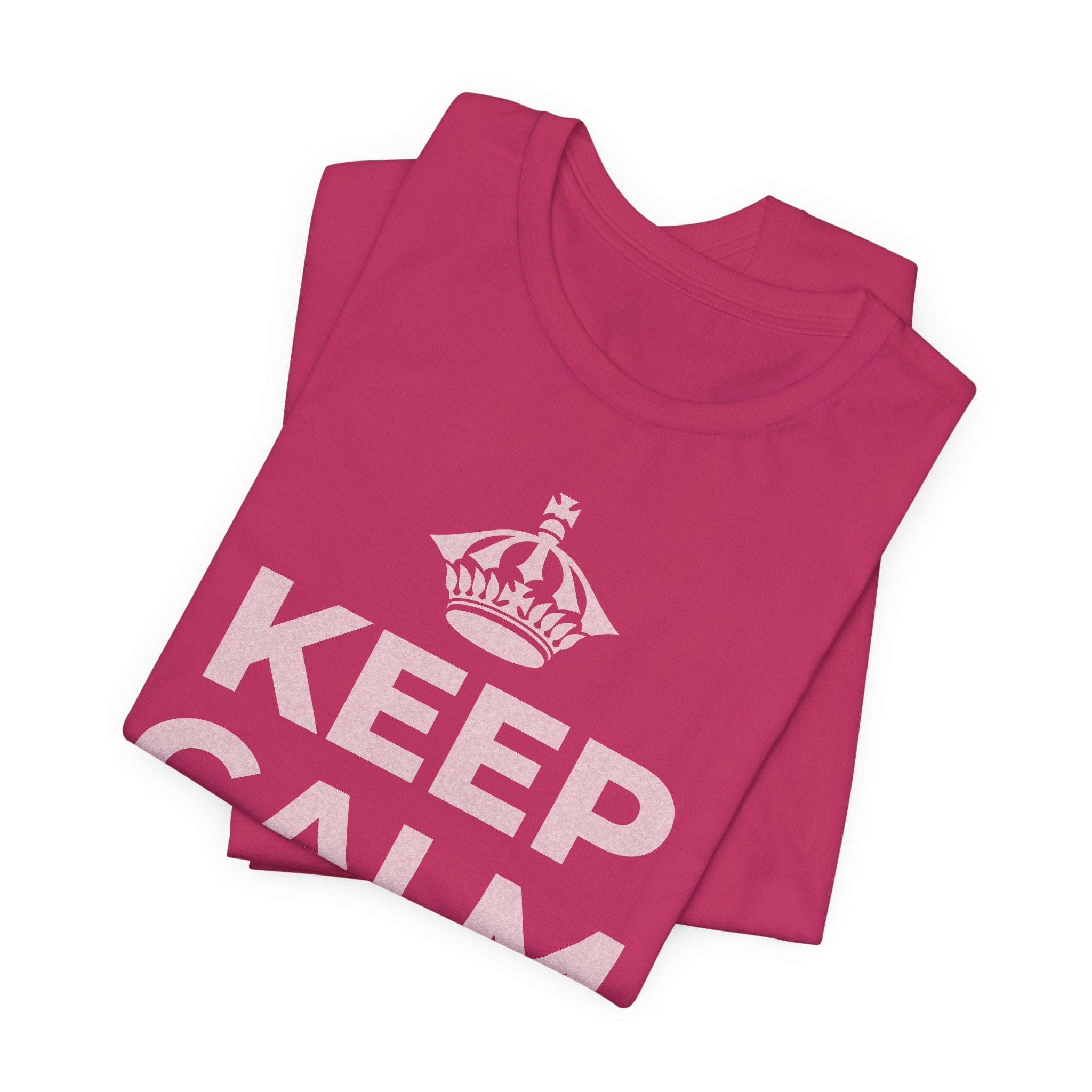 KEEP CALM AND 相信好事正在路上 T-Shirt (Baby Blue–Silver)