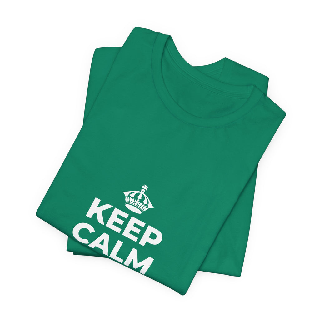 KEEP CALM AND UNCLENCH T-Shirt (White–Asphalt)