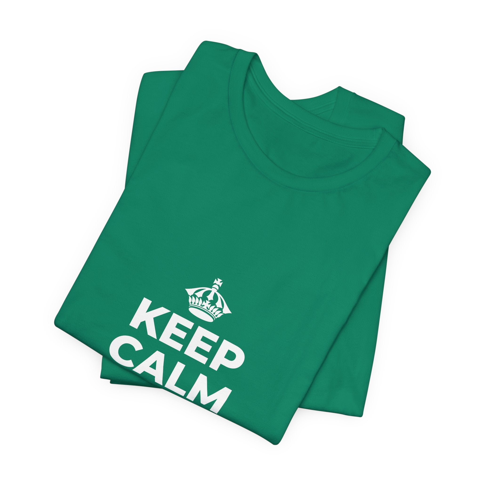 KEEP CALM AND UNCLENCH T-Shirt (White–Asphalt)