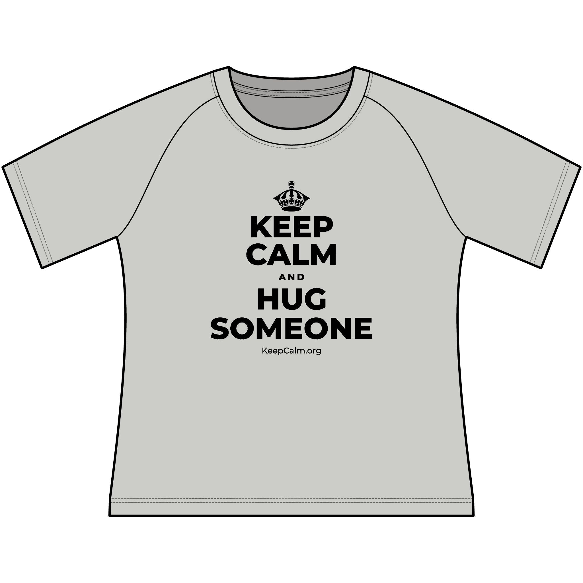 KEEP CALM AND HUG SOMEONE Women's Raglan Tee