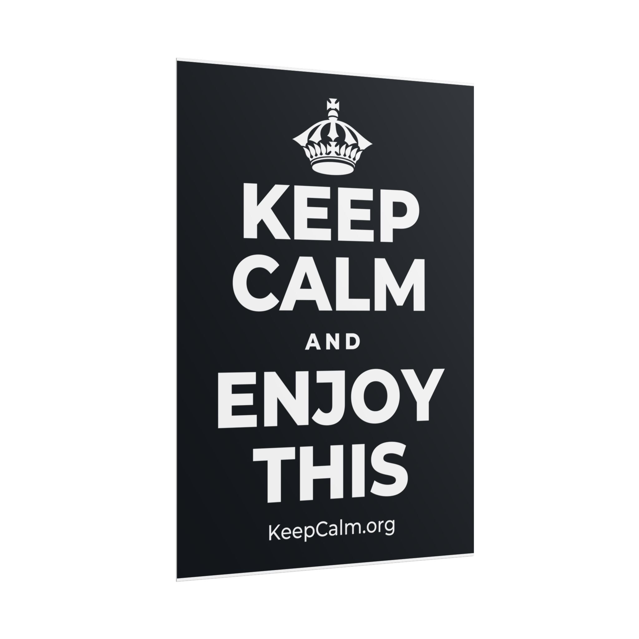 KEEP CALM AND ENJOY THIS Poster (Dark)