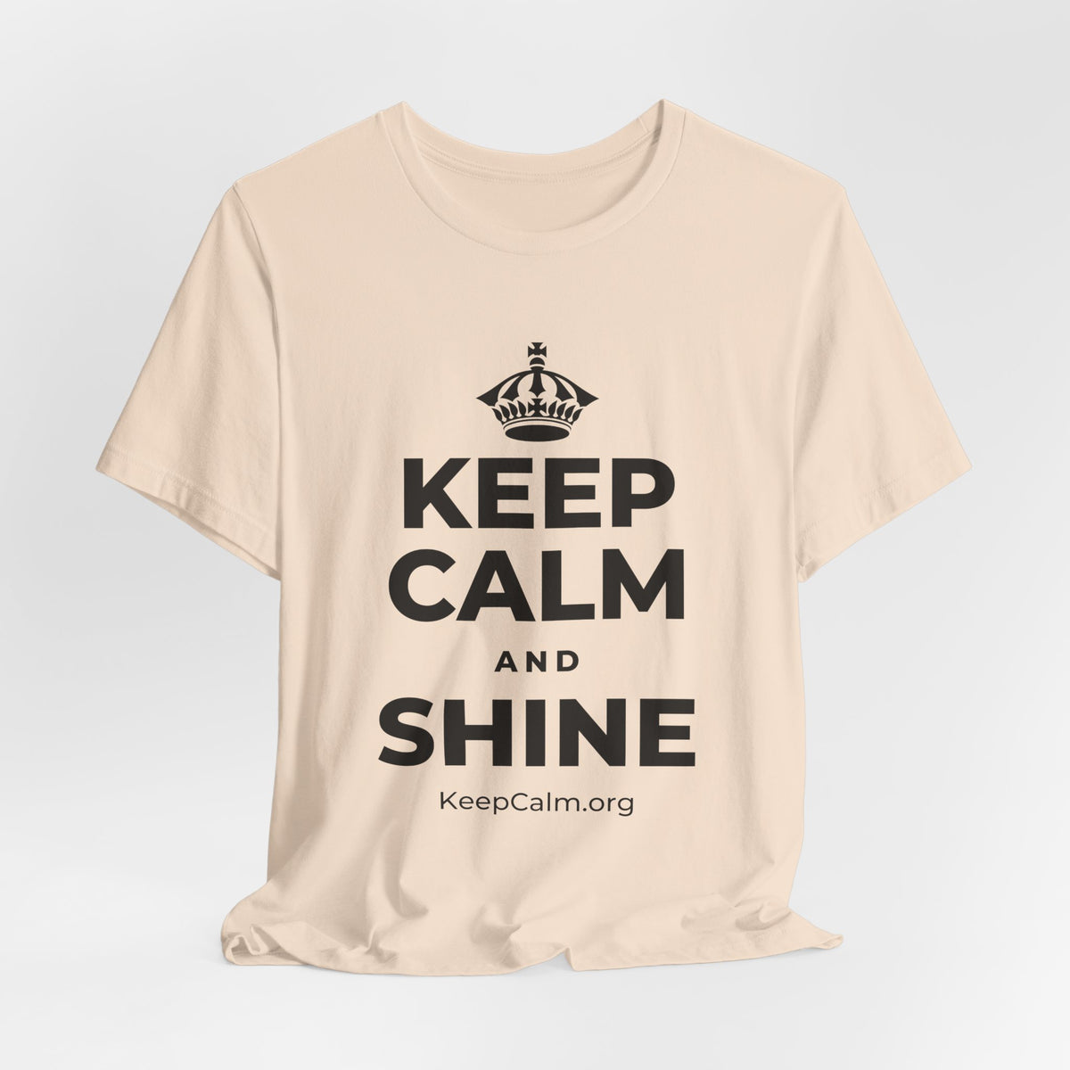 KEEP CALM AND SHINE T-Shirt (Soft Cream–Heather Mauve)