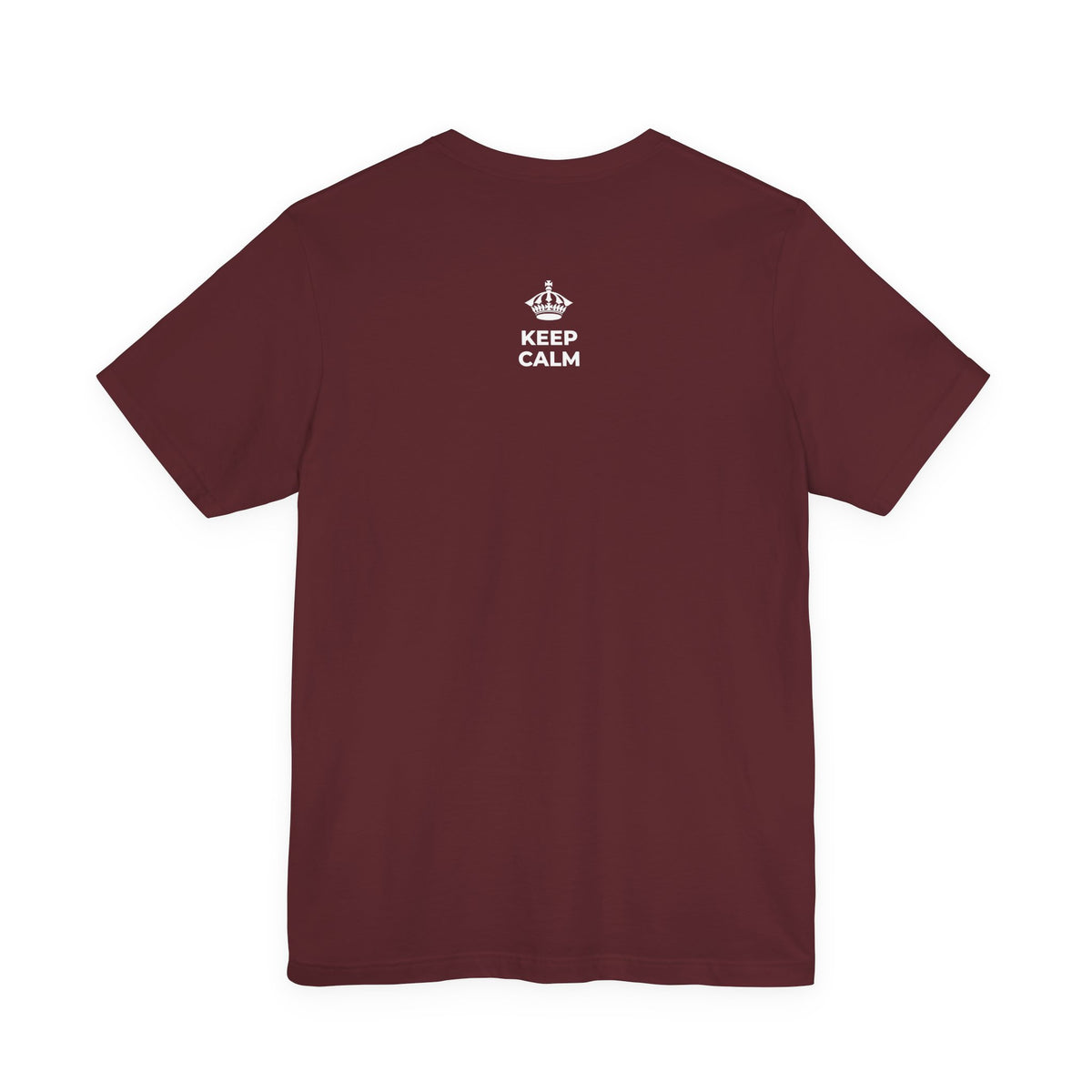 KEEP CALM AND LET IT BE EASY T-Shirt (Baby Blue–Silver)