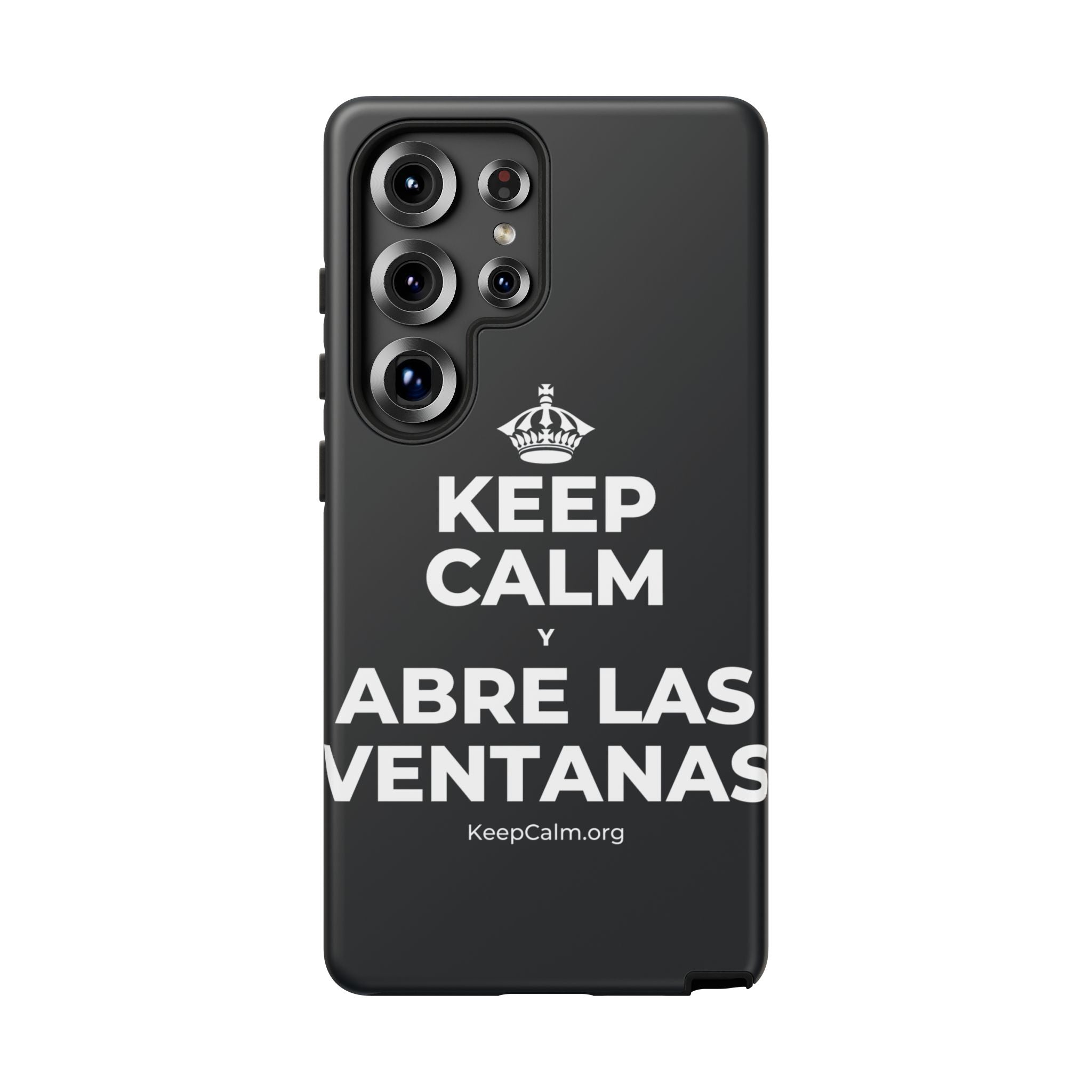 KEEP CALM Y ABRE LAS VENTANAS Phone Case (Dark)