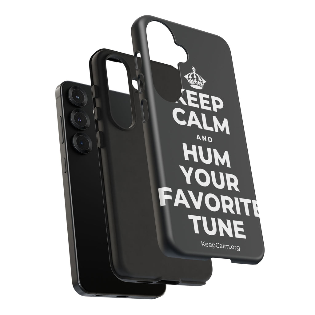 KEEP CALM AND HUM YOUR FAVORITE TUNE Phone Case (Dark)