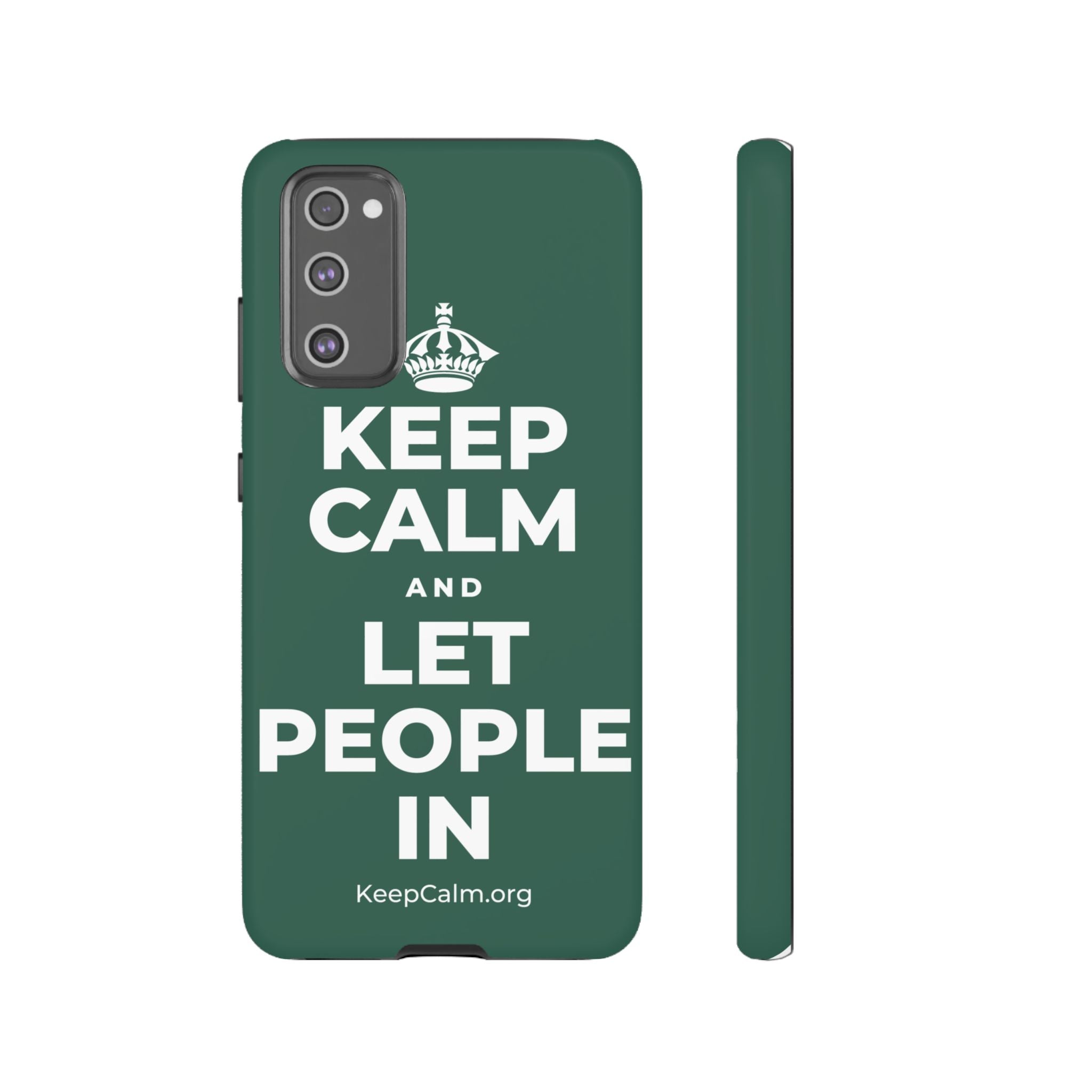 KEEP CALM AND LET PEOPLE IN Phone Case