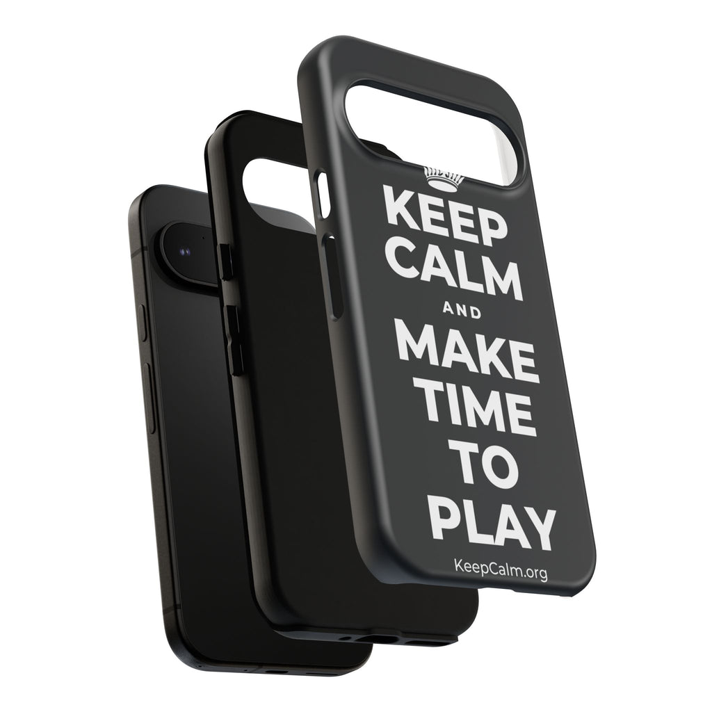 KEEP CALM AND MAKE TIME TO PLAY Phone Case (Dark)