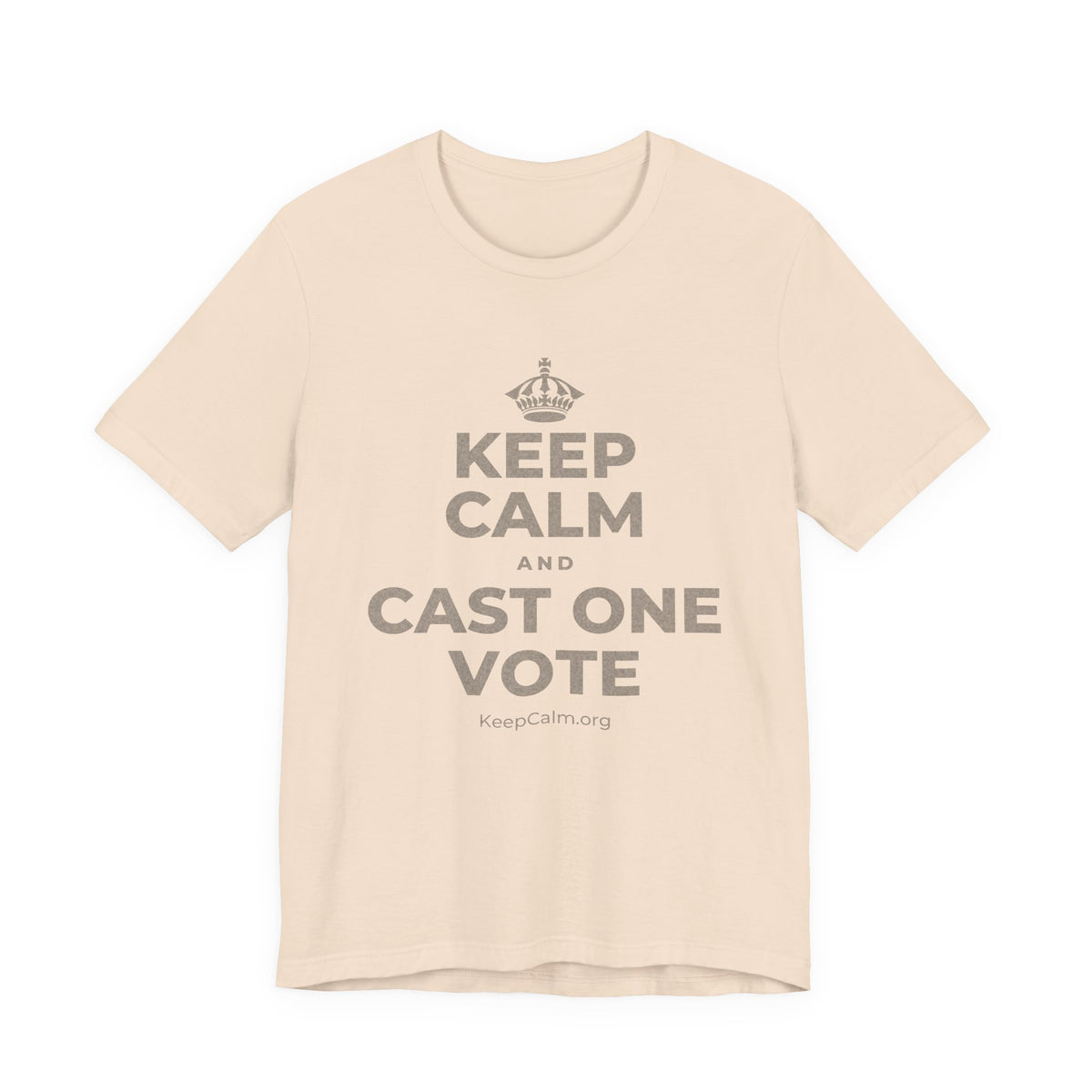 KEEP CALM AND CAST ONE VOTE T-Shirt (Soft Cream–Heather Mauve)