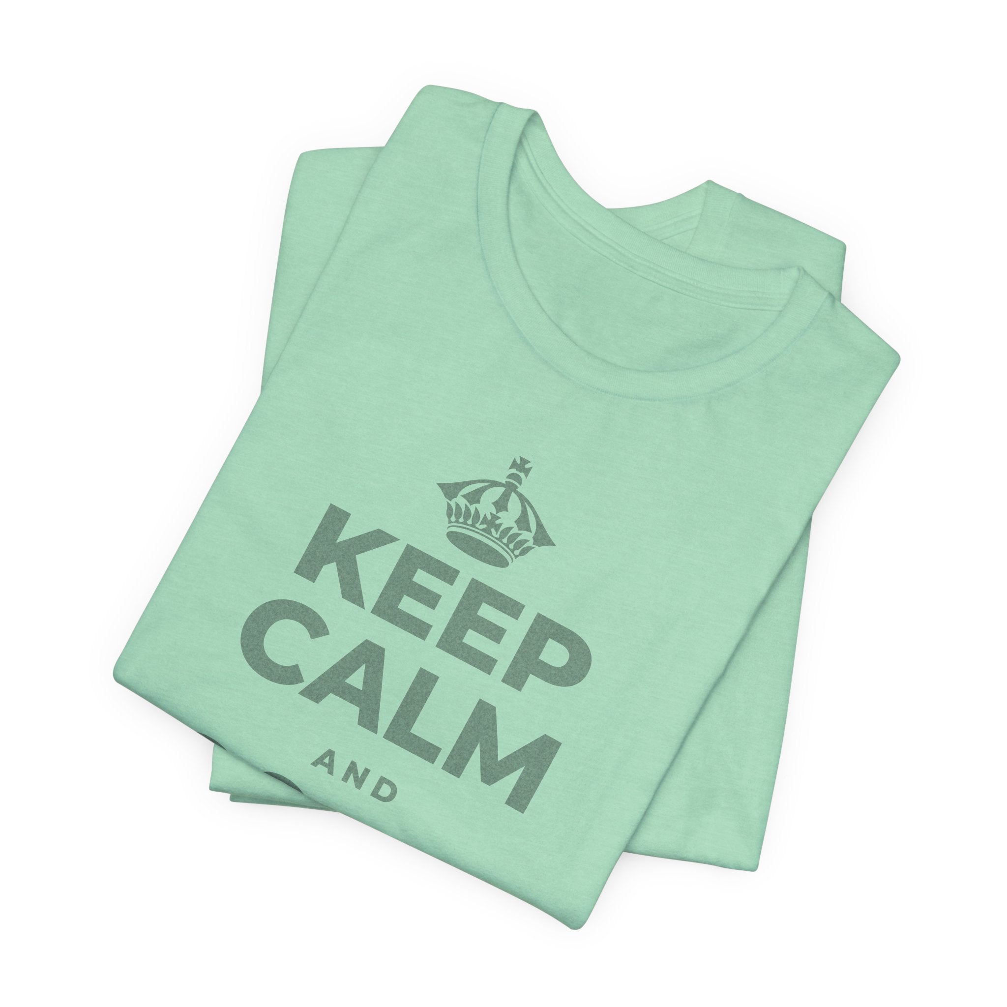 KEEP CALM AND জিনিসগুলো ঝরে যেতে দাও T-Shirt (Baby Blue–Silver)