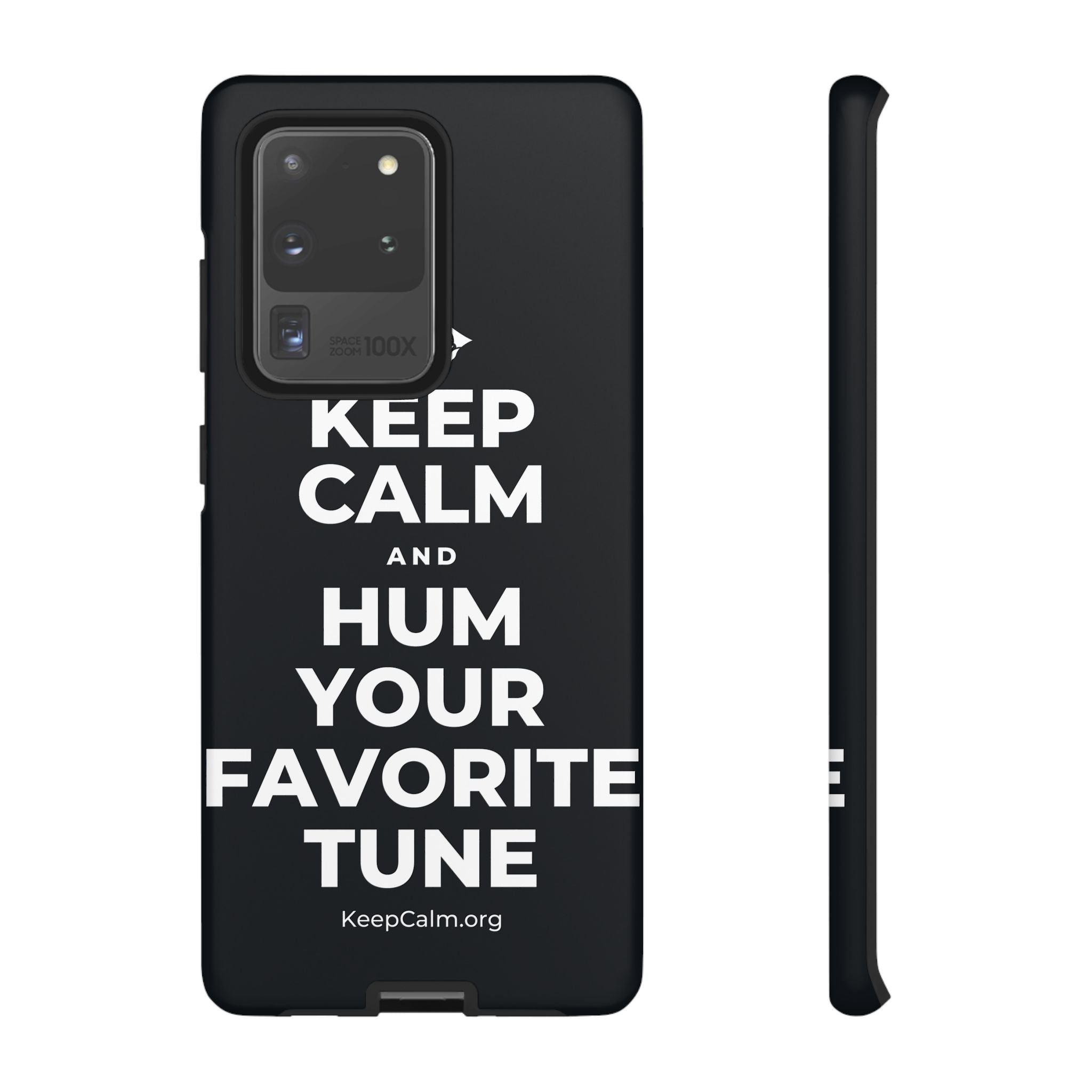 KEEP CALM AND HUM YOUR FAVORITE TUNE Phone Case (Dark)