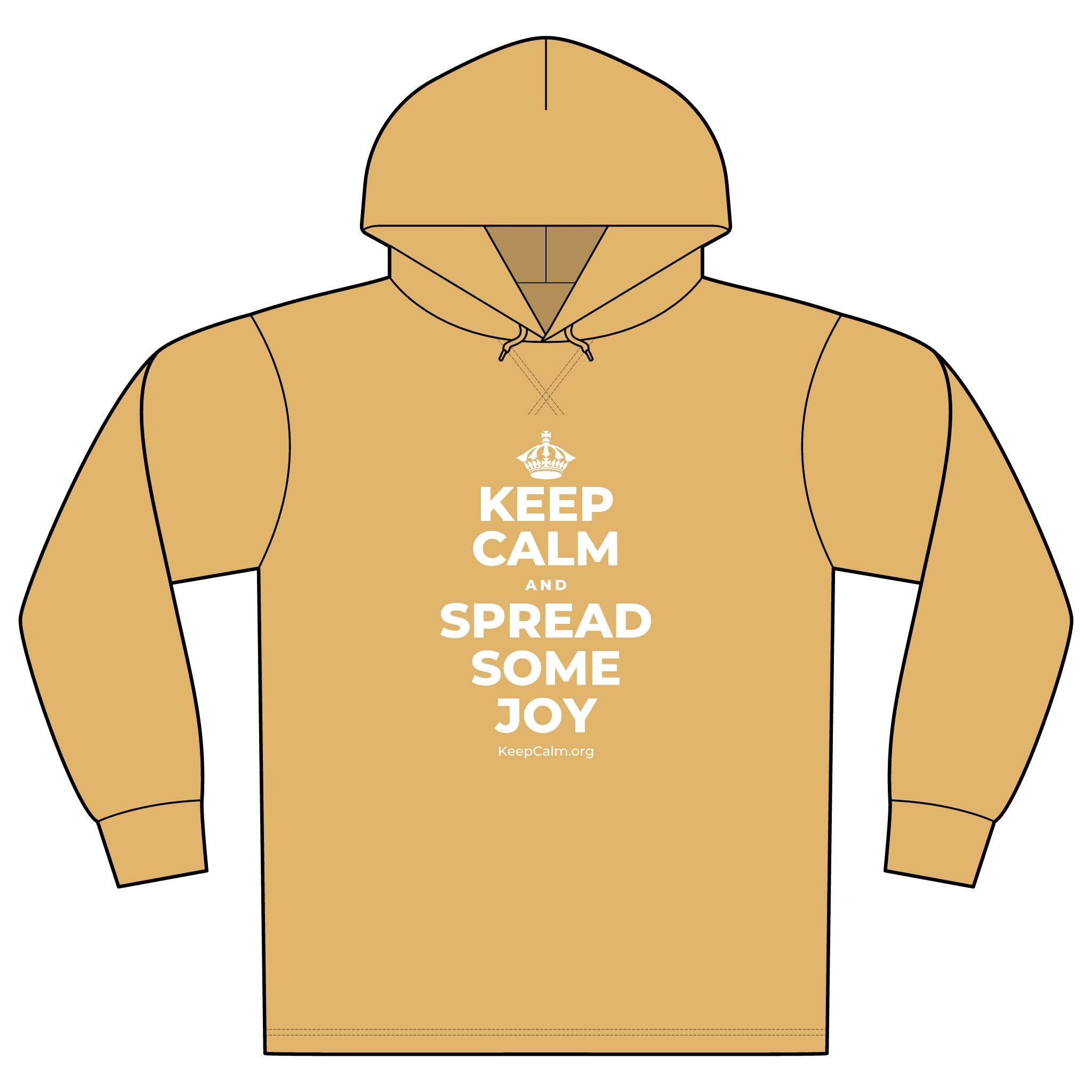 KEEP CALM AND SPREAD SOME JOY Organic Hoodie Tee