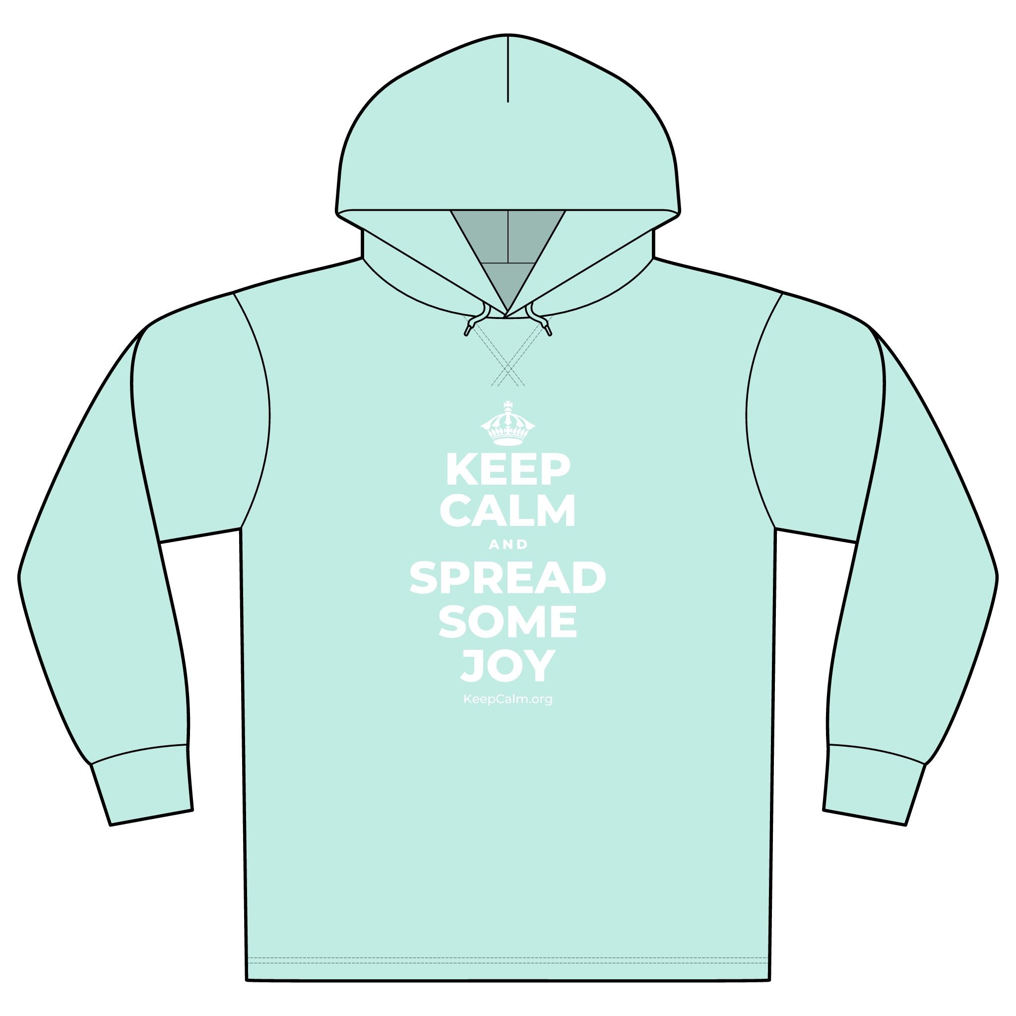 KEEP CALM AND SPREAD SOME JOY Organic Hoodie Tee