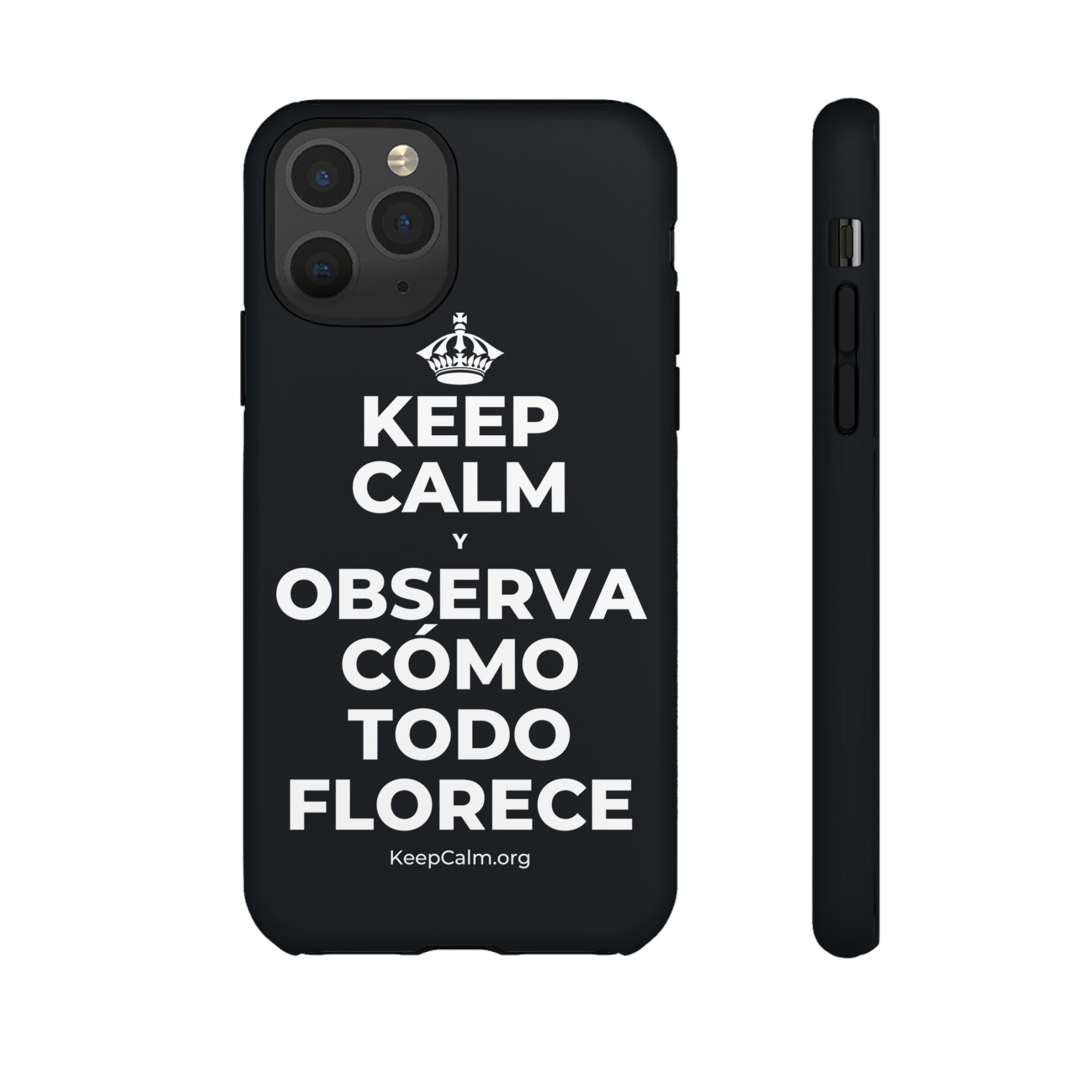 KEEP CALM Y OBSERVA CÓMO TODO FLORECE Phone Case (Dark)