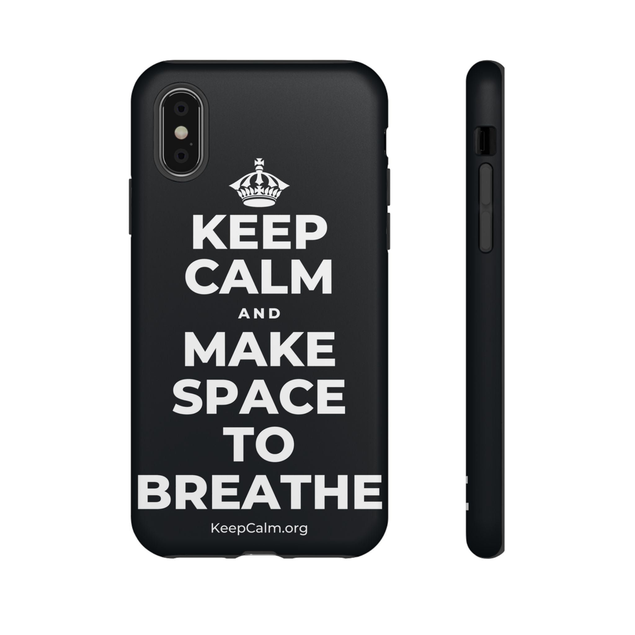 KEEP CALM AND MAKE SPACE TO BREATHE Phone Case (Dark)