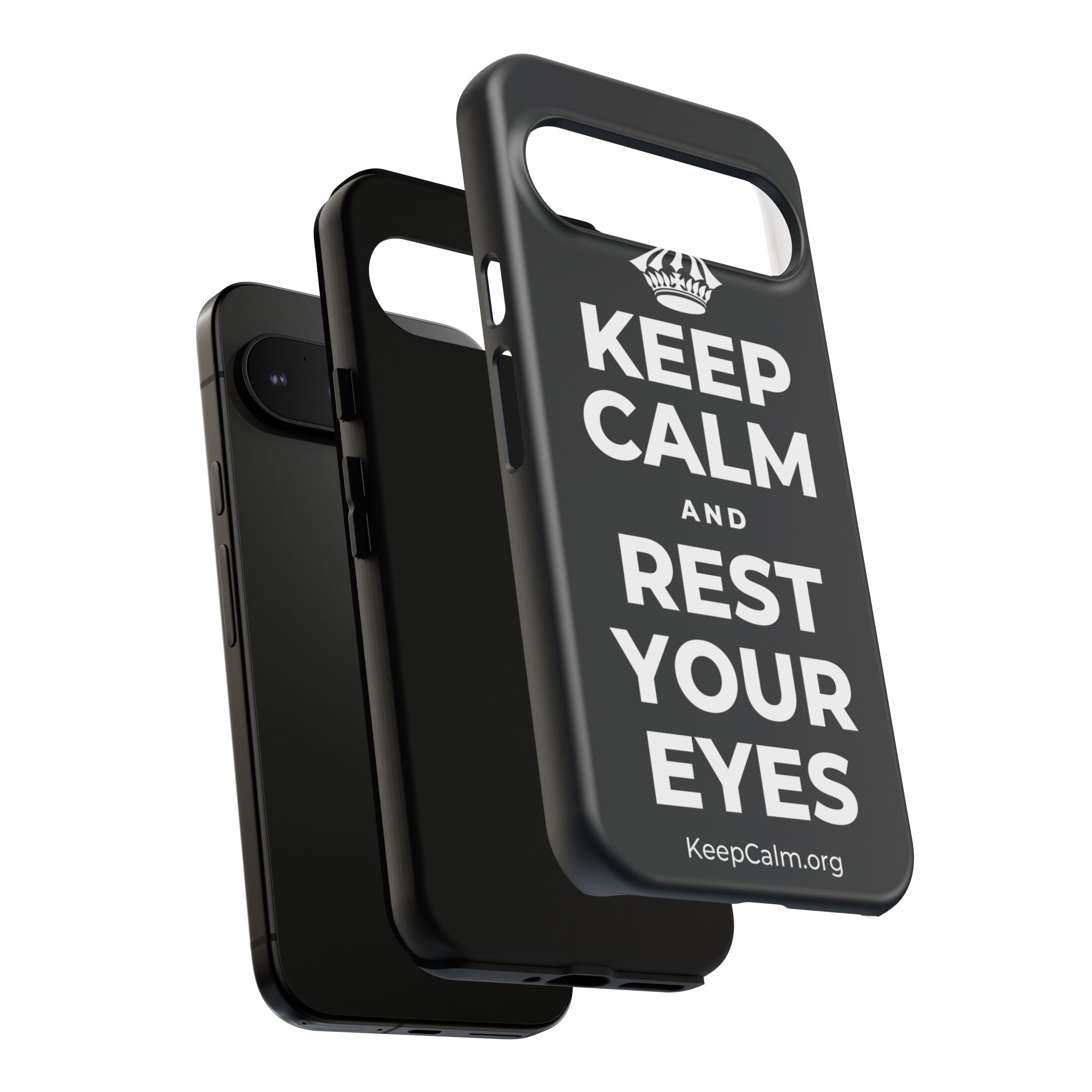 KEEP CALM AND REST YOUR EYES Phone Case (Dark)
