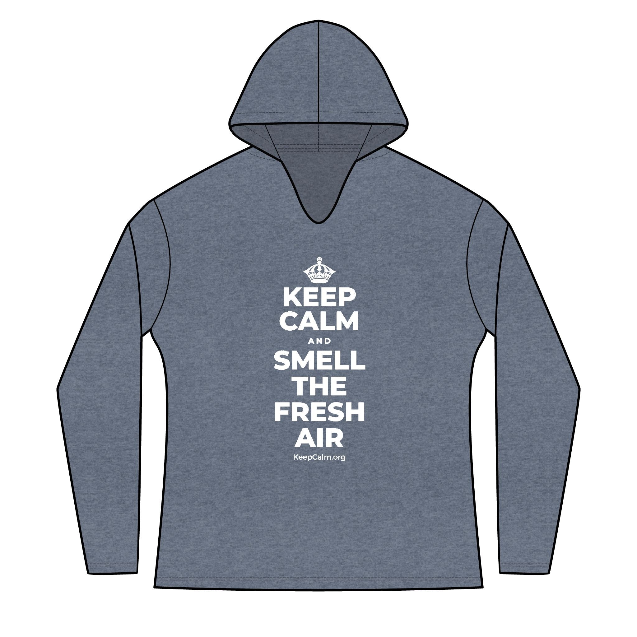 KEEP CALM AND SMELL THE FRESH AIR Women's Long Sleeve Hoodie