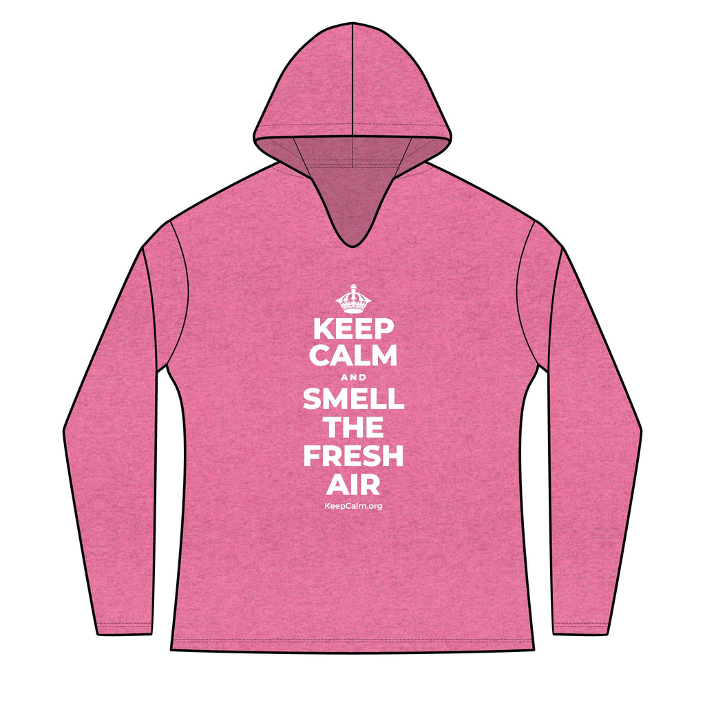 KEEP CALM AND SMELL THE FRESH AIR Women's Long Sleeve Hoodie