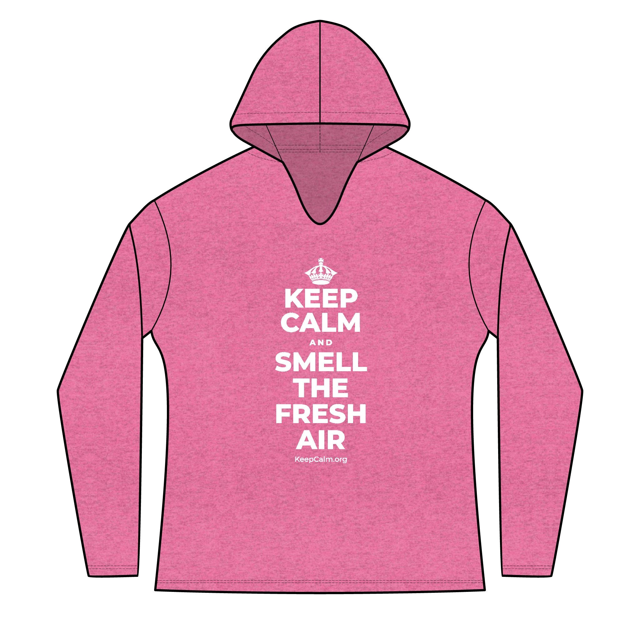KEEP CALM AND SMELL THE FRESH AIR Women's Long Sleeve Hoodie
