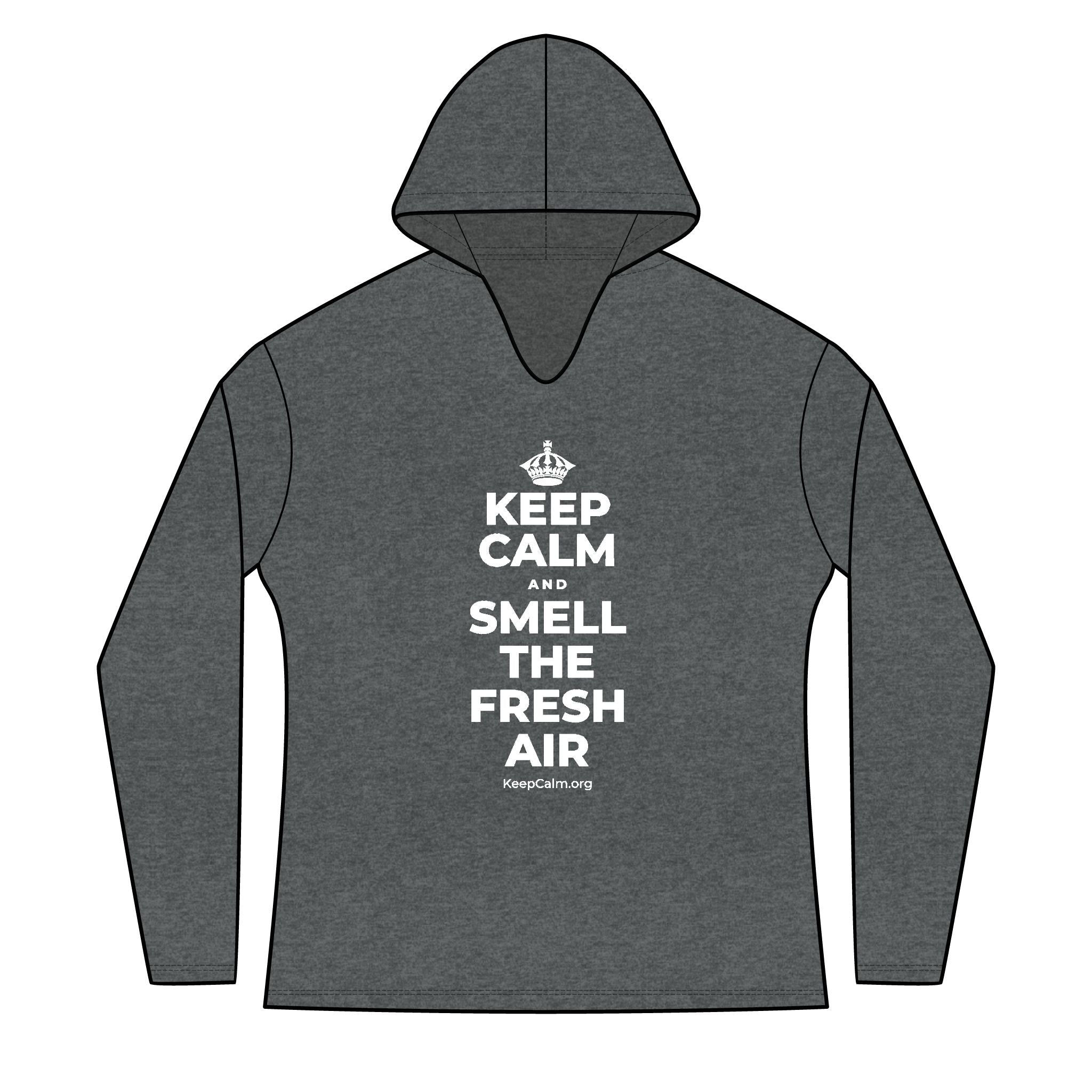 KEEP CALM AND SMELL THE FRESH AIR Women's Long Sleeve Hoodie