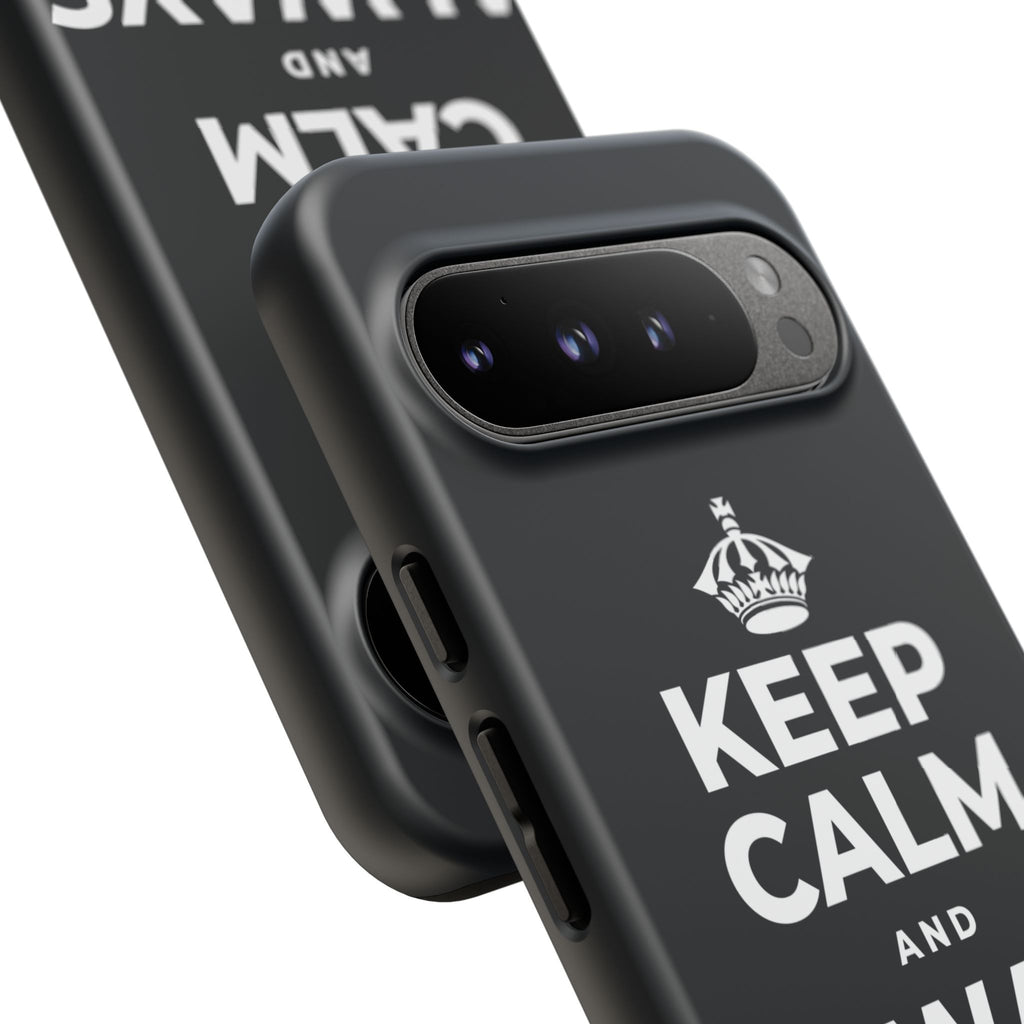 KEEP CALM AND ALWAYS BE 🦇MAN Phone Case (Dark)