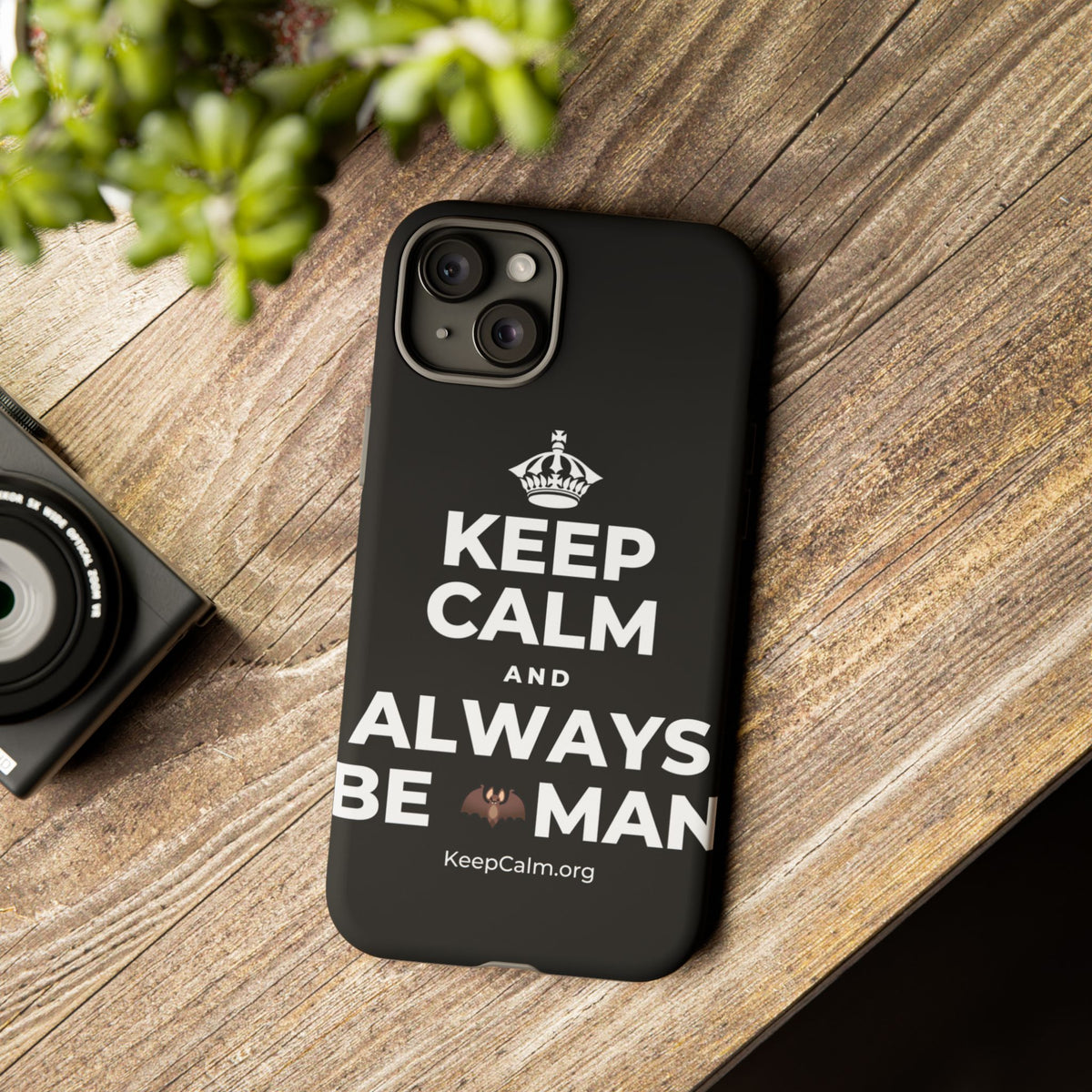 KEEP CALM AND ALWAYS BE 🦇MAN Phone Case