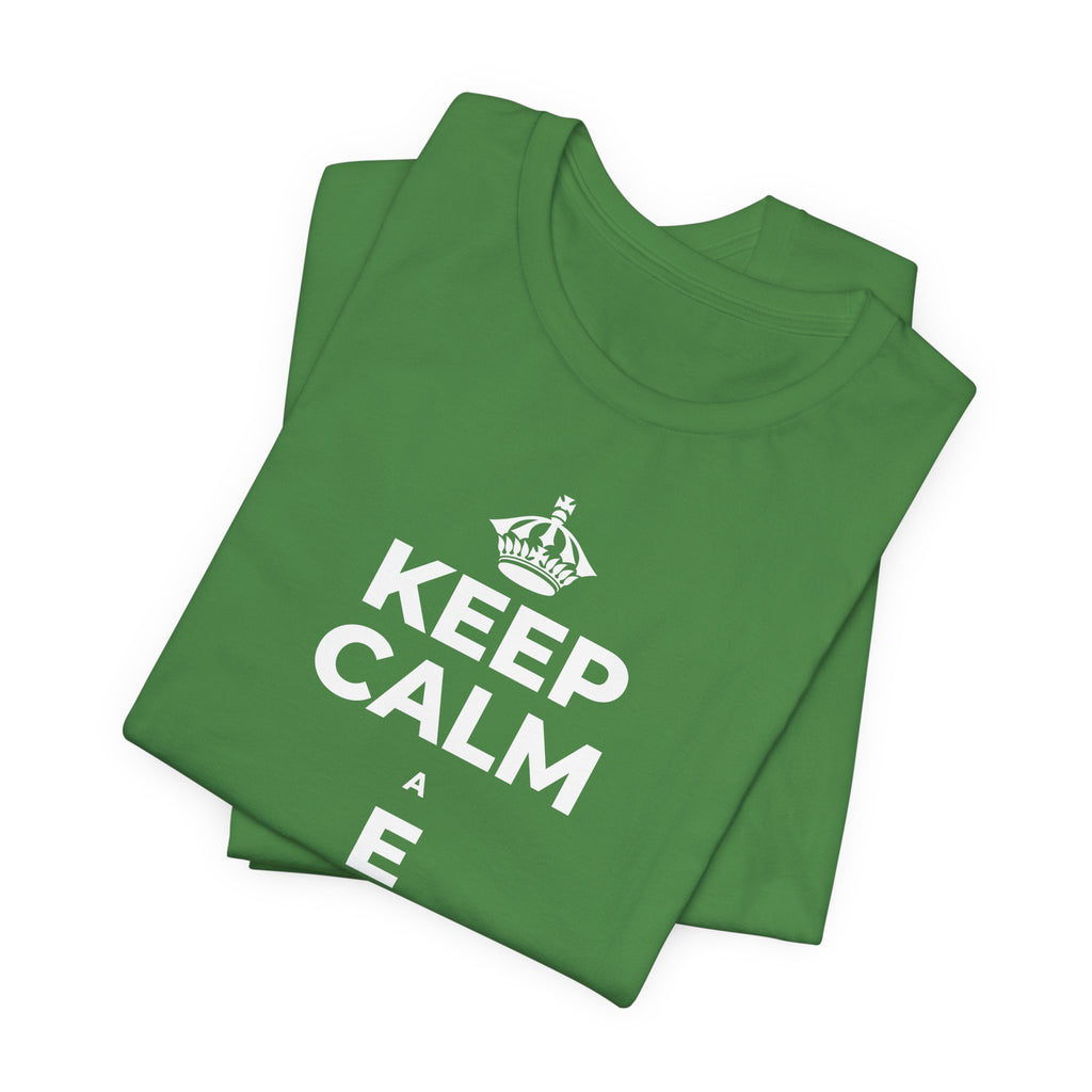 KEEP CALM A E AKAHAI, I NĀ WĀ A PAU T-Shirt (Baby Blue–Silver)
