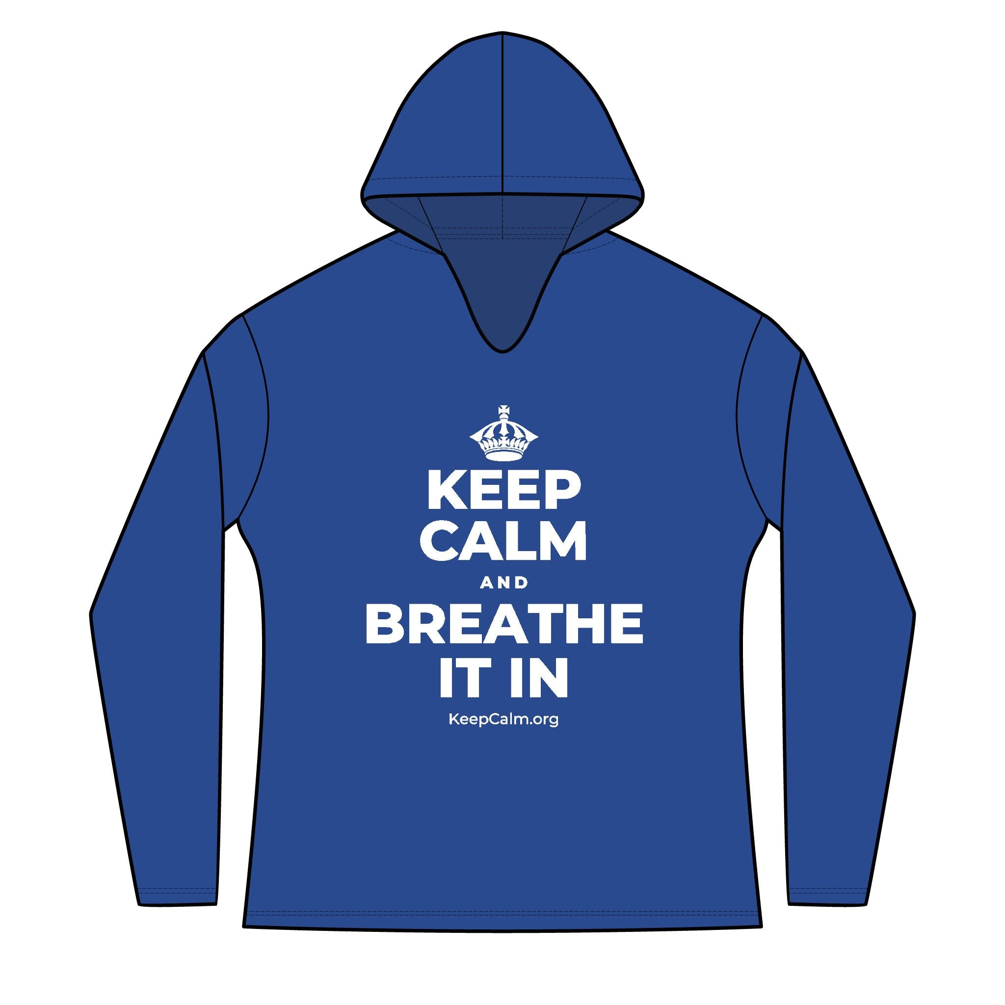 KEEP CALM AND BREATHE IT IN Women's Long Sleeve Hoodie