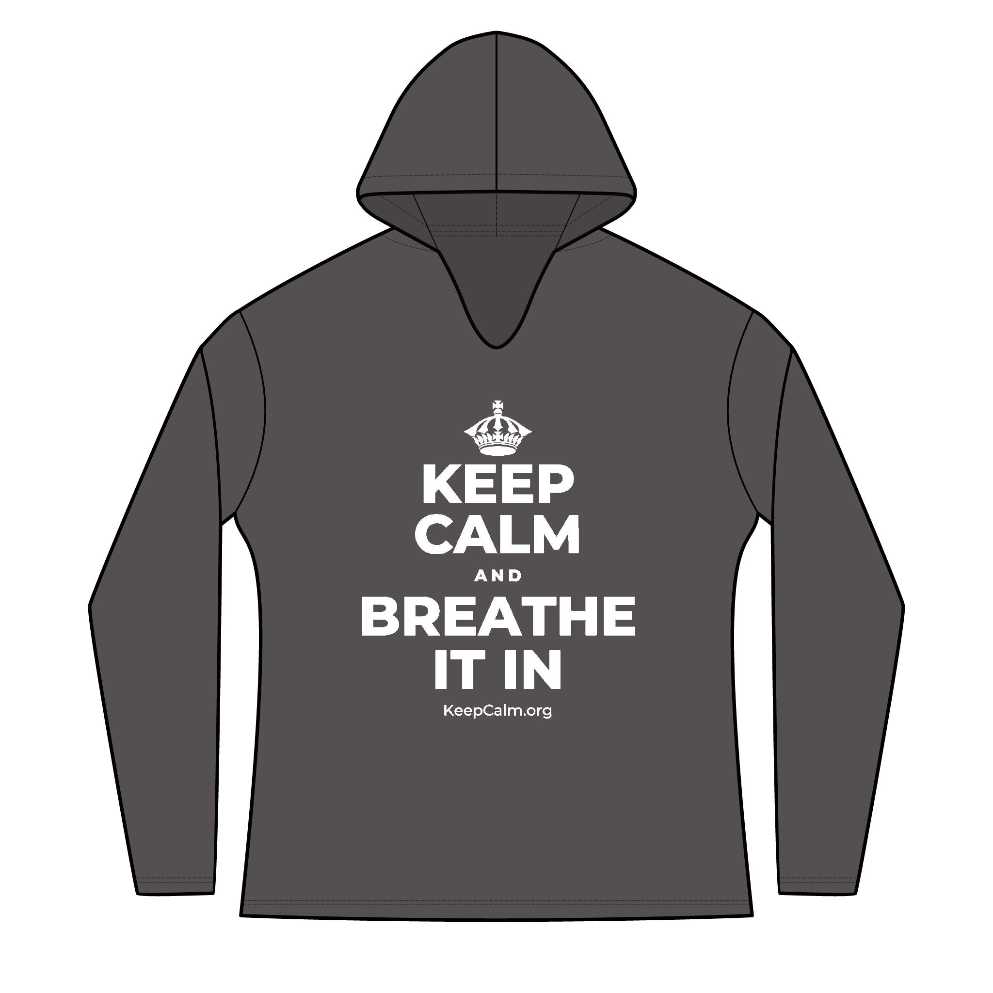 KEEP CALM AND BREATHE IT IN Women's Long Sleeve Hoodie