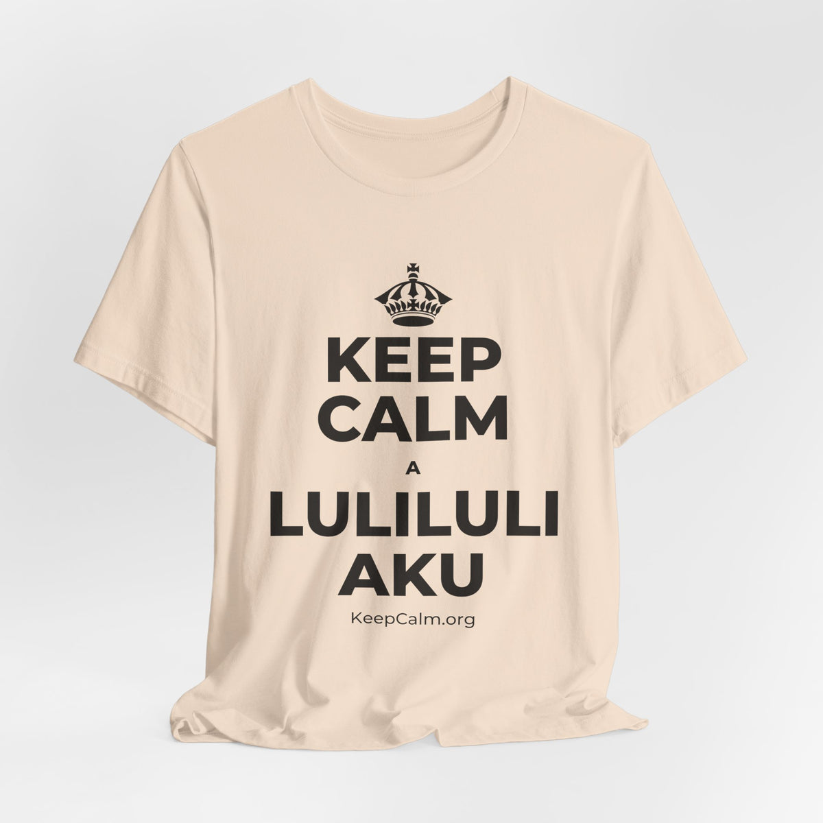 KEEP CALM A LULILULI AKU T-Shirt (Soft Cream–Heather Mauve)