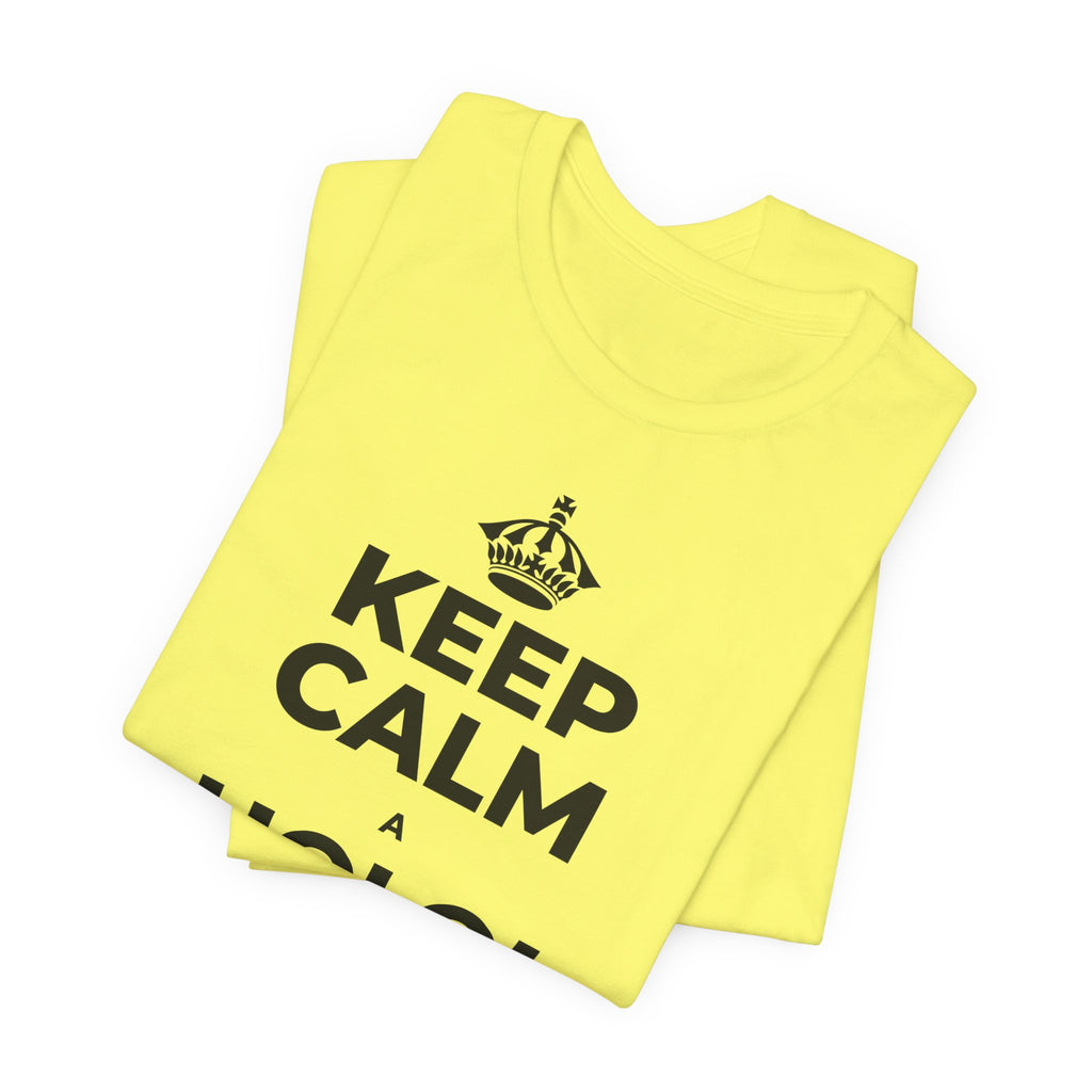 KEEP CALM A HOLOI I NĀ PĀ T-Shirt (Soft Cream–Heather Mauve)
