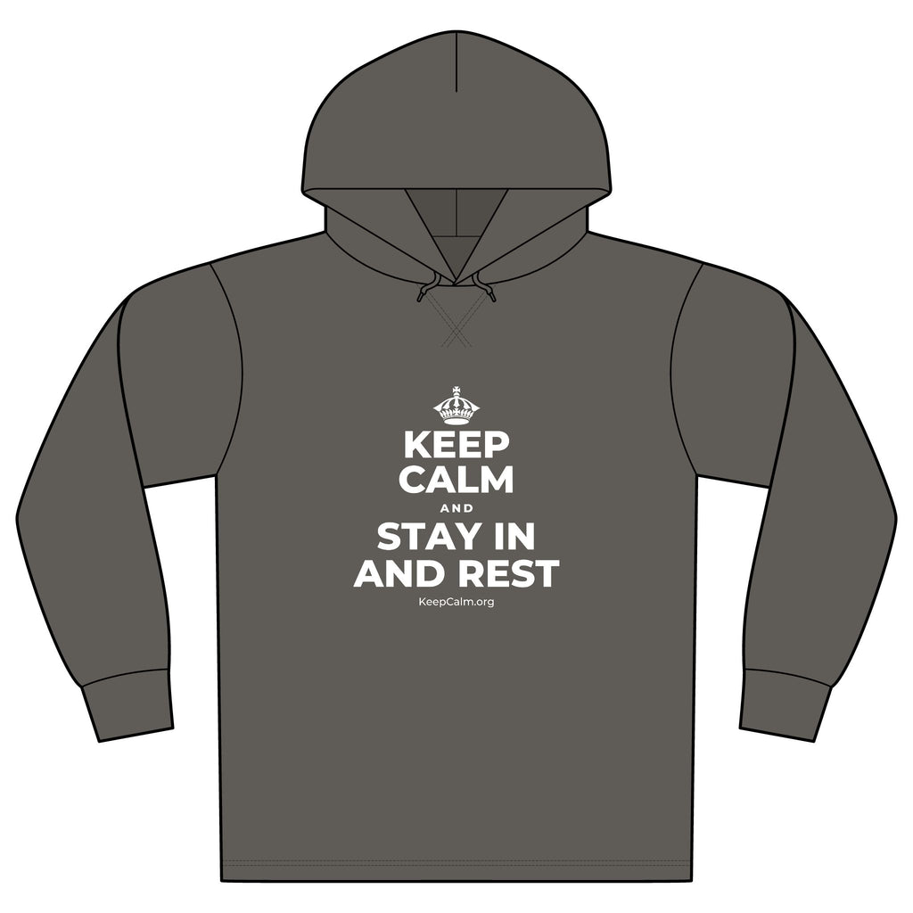 KEEP CALM AND STAY IN AND REST Organic Hoodie Tee