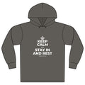 KEEP CALM AND STAY IN AND REST Organic Hoodie Tee