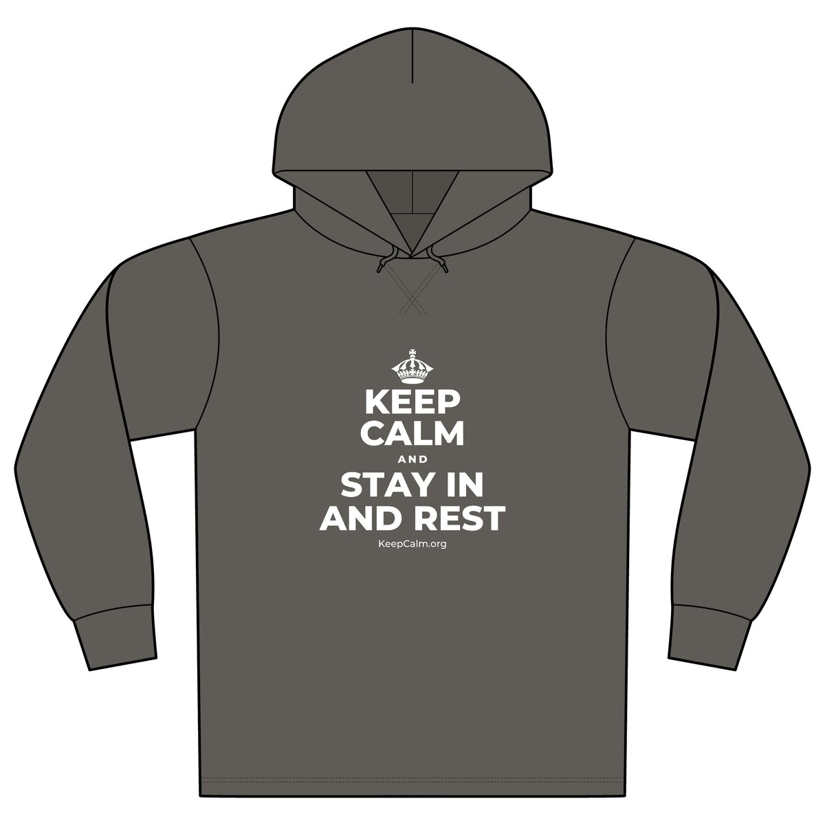 KEEP CALM AND STAY IN AND REST Organic Hoodie Tee