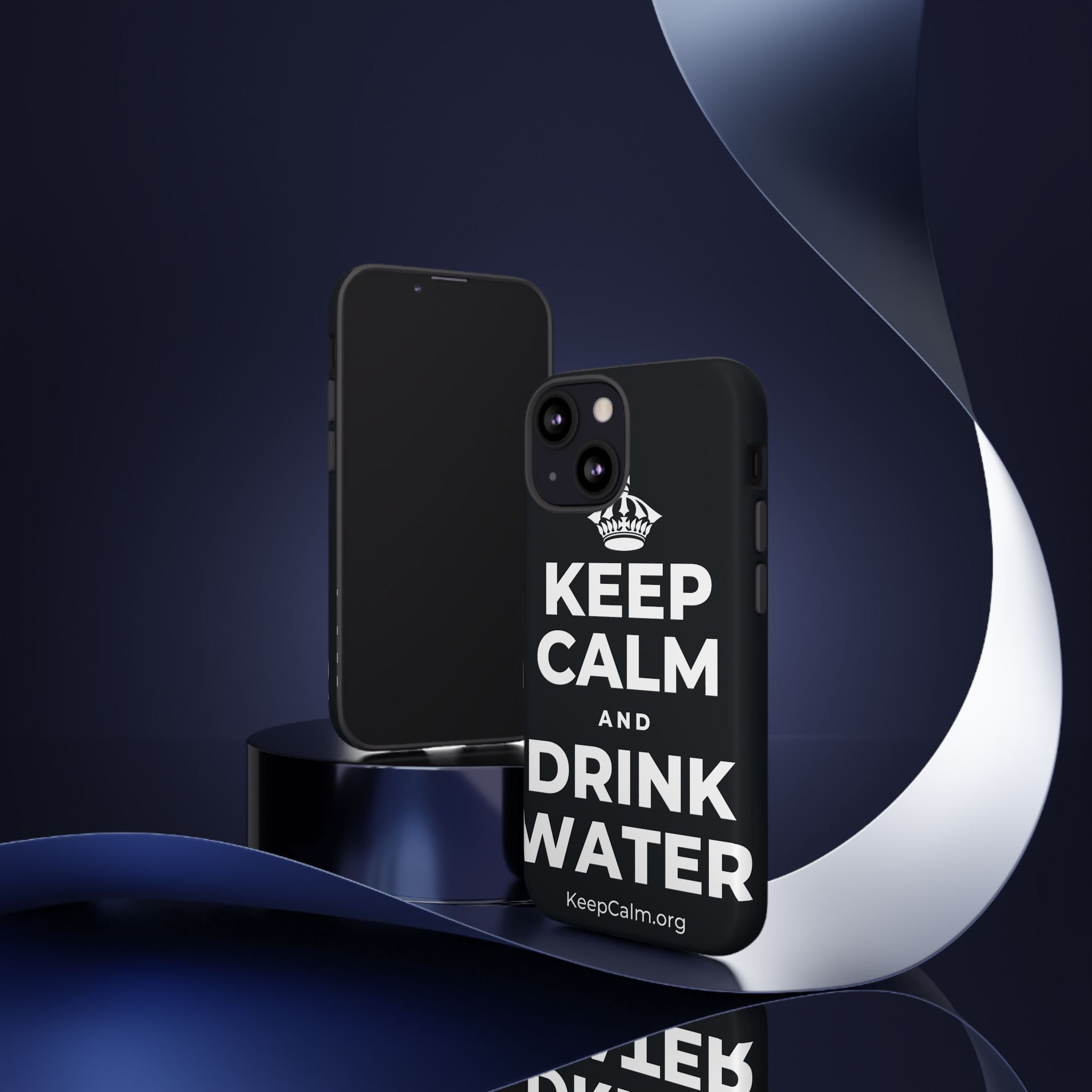 KEEP CALM AND DRINK WATER Phone Case (Dark)