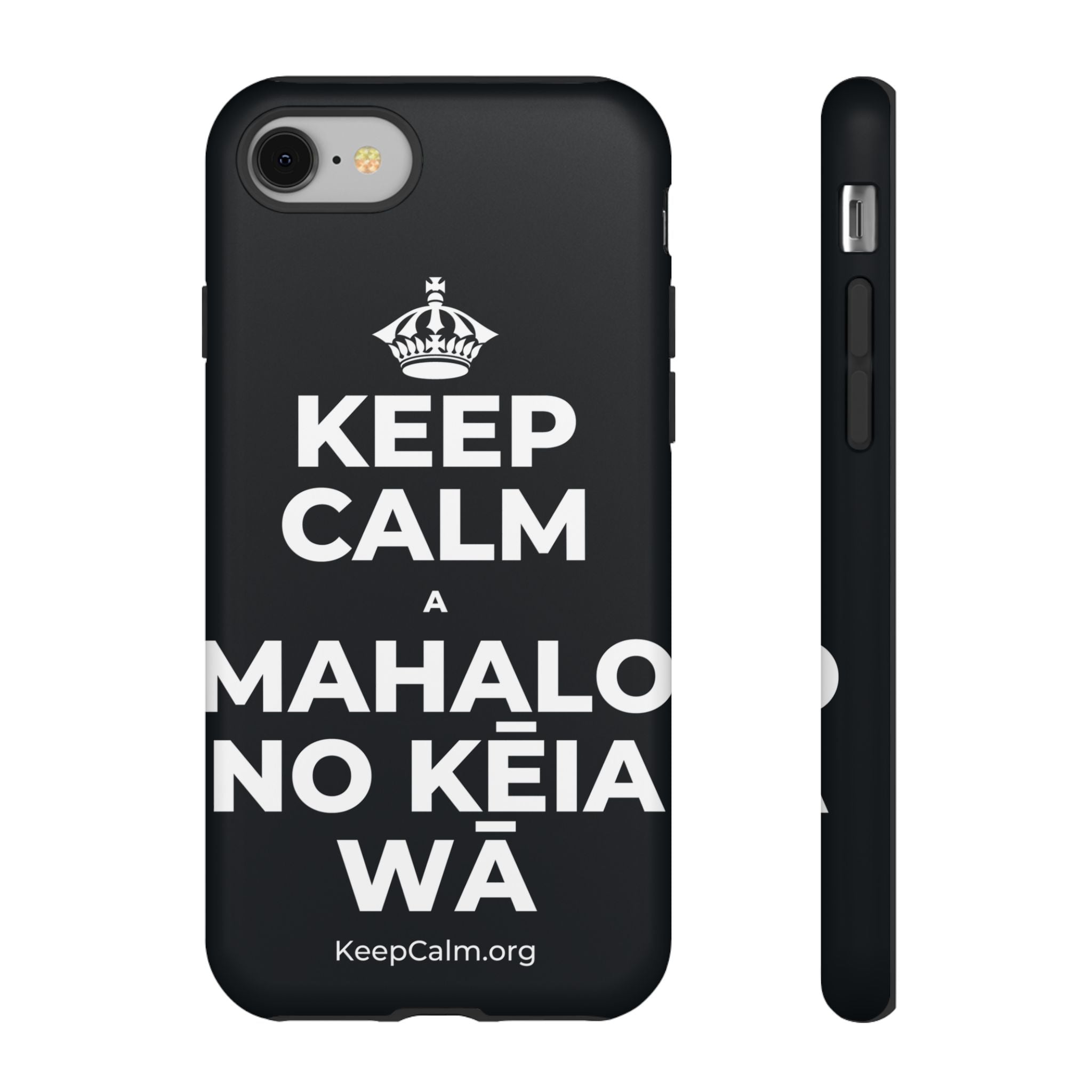KEEP CALM A MAHALO NO KĒIA WĀ Phone Case (Dark)