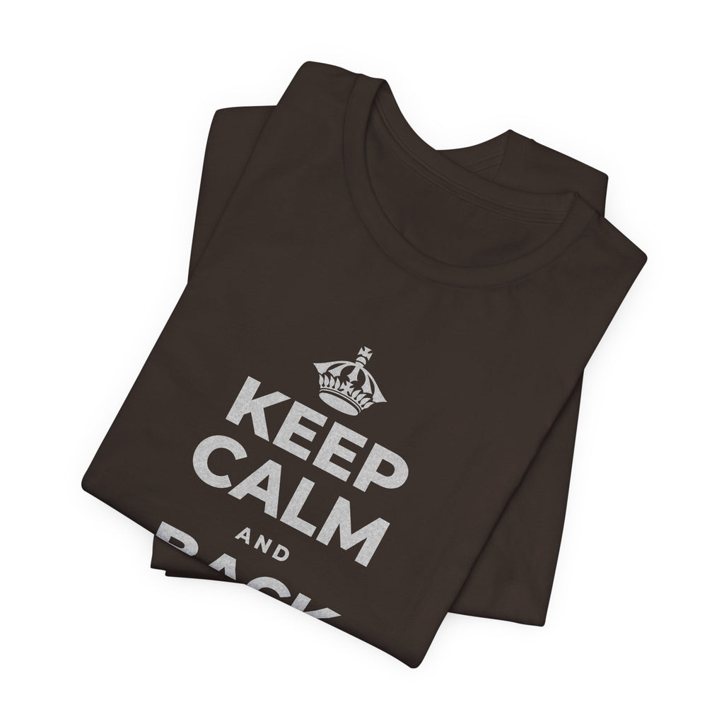 KEEP CALM AND BACK YOURSELF T-Shirt (Soft Cream–Heather Mauve)