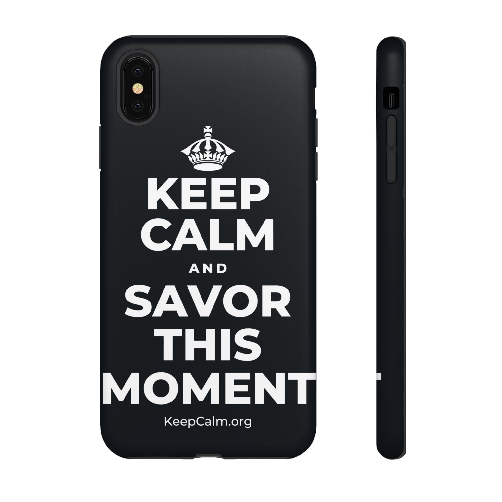 KEEP CALM AND SAVOR THIS MOMENT Phone Case (Dark)