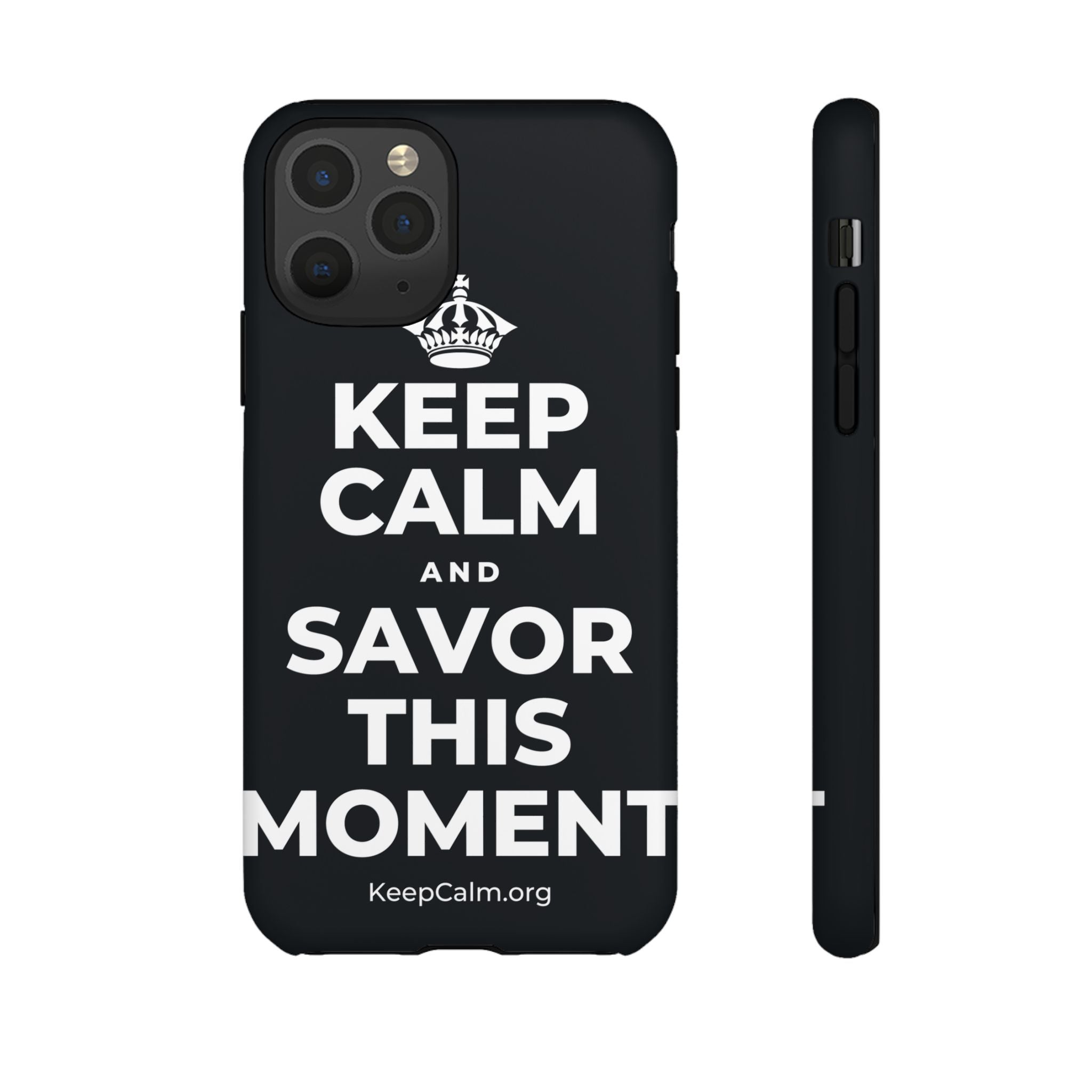 KEEP CALM AND SAVOR THIS MOMENT Phone Case (Dark)