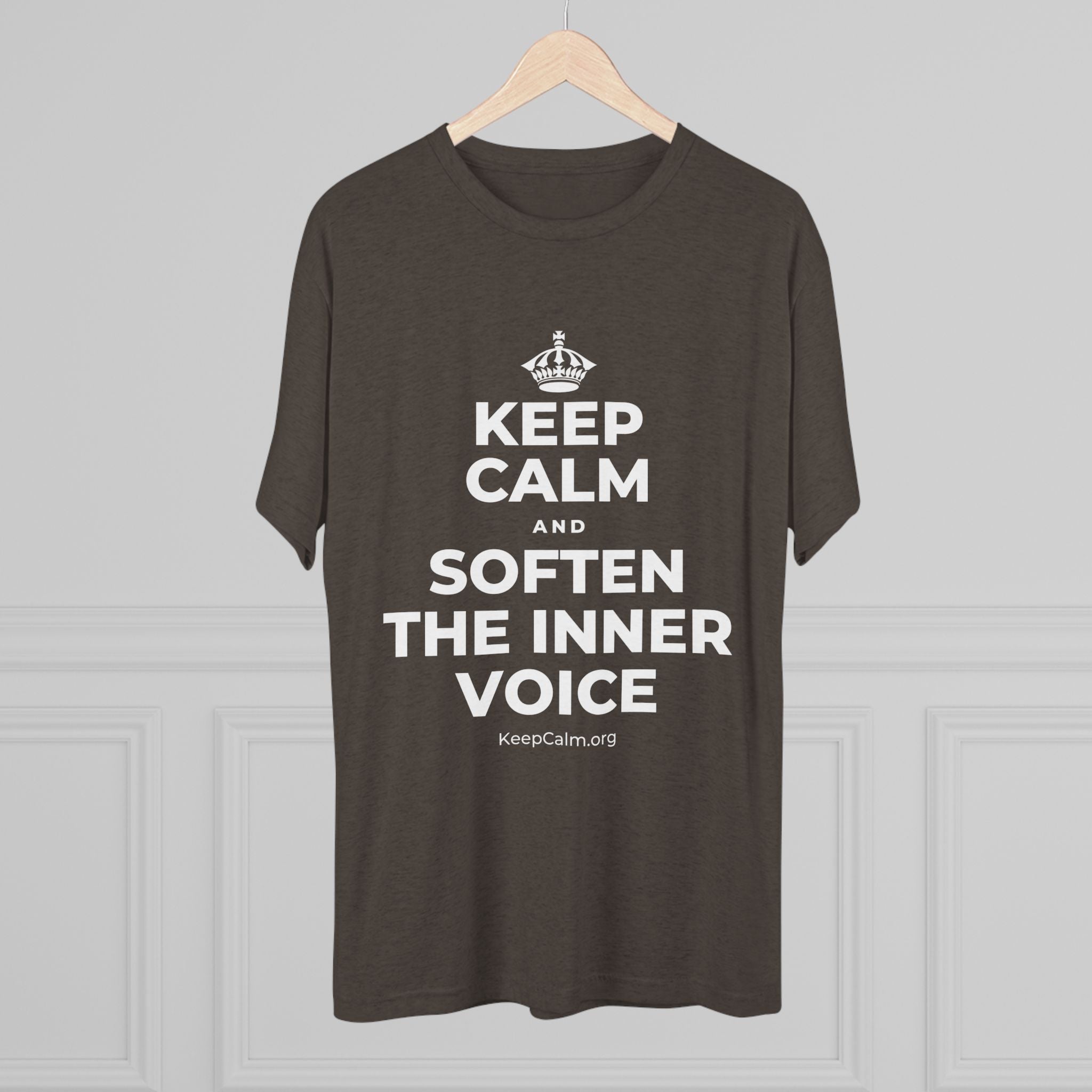 KEEP CALM AND SOFTEN THE INNER VOICE Tri-Blend Tee